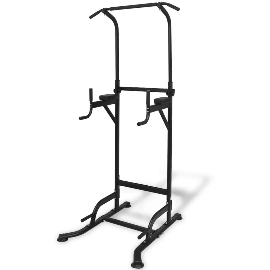 VidaXL wieża treningowa wielofunkcyjna 182-235 cm, czarny