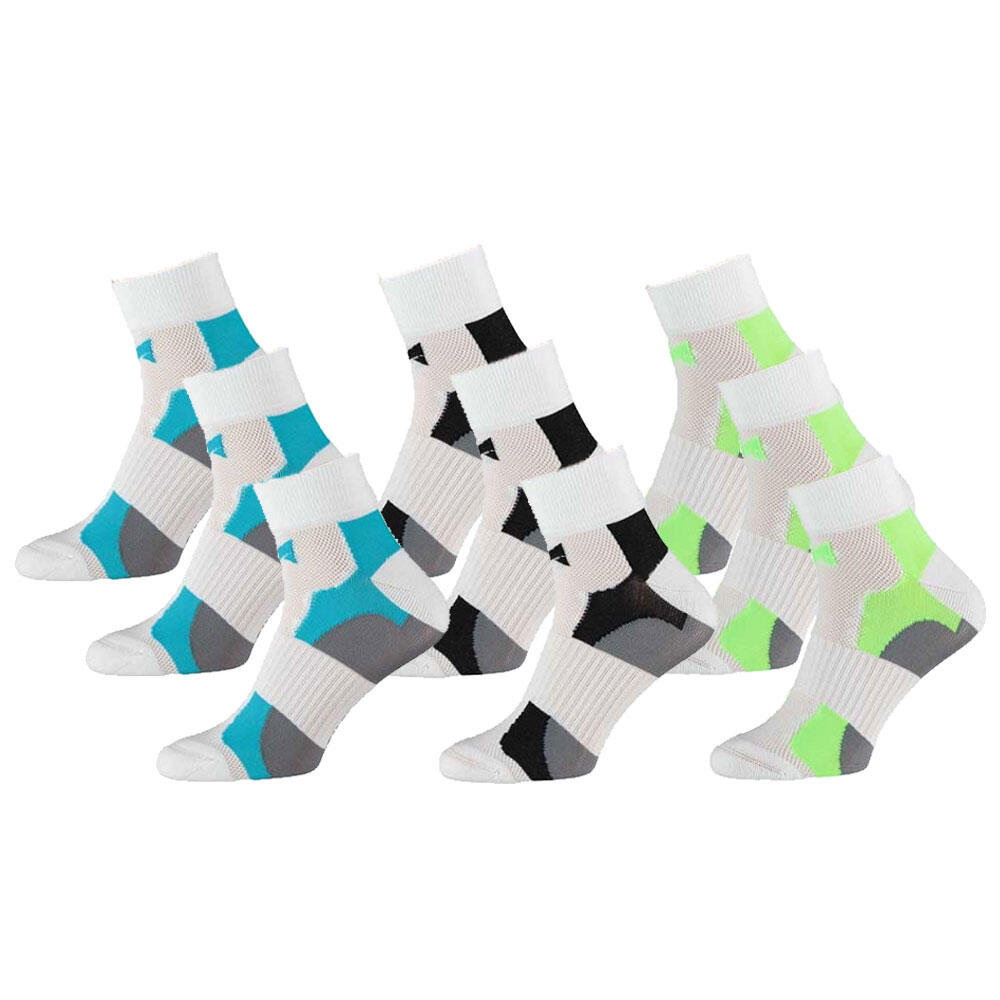 Skarpety kolarskie Xtreme Quarter  9 par  Multi Biały