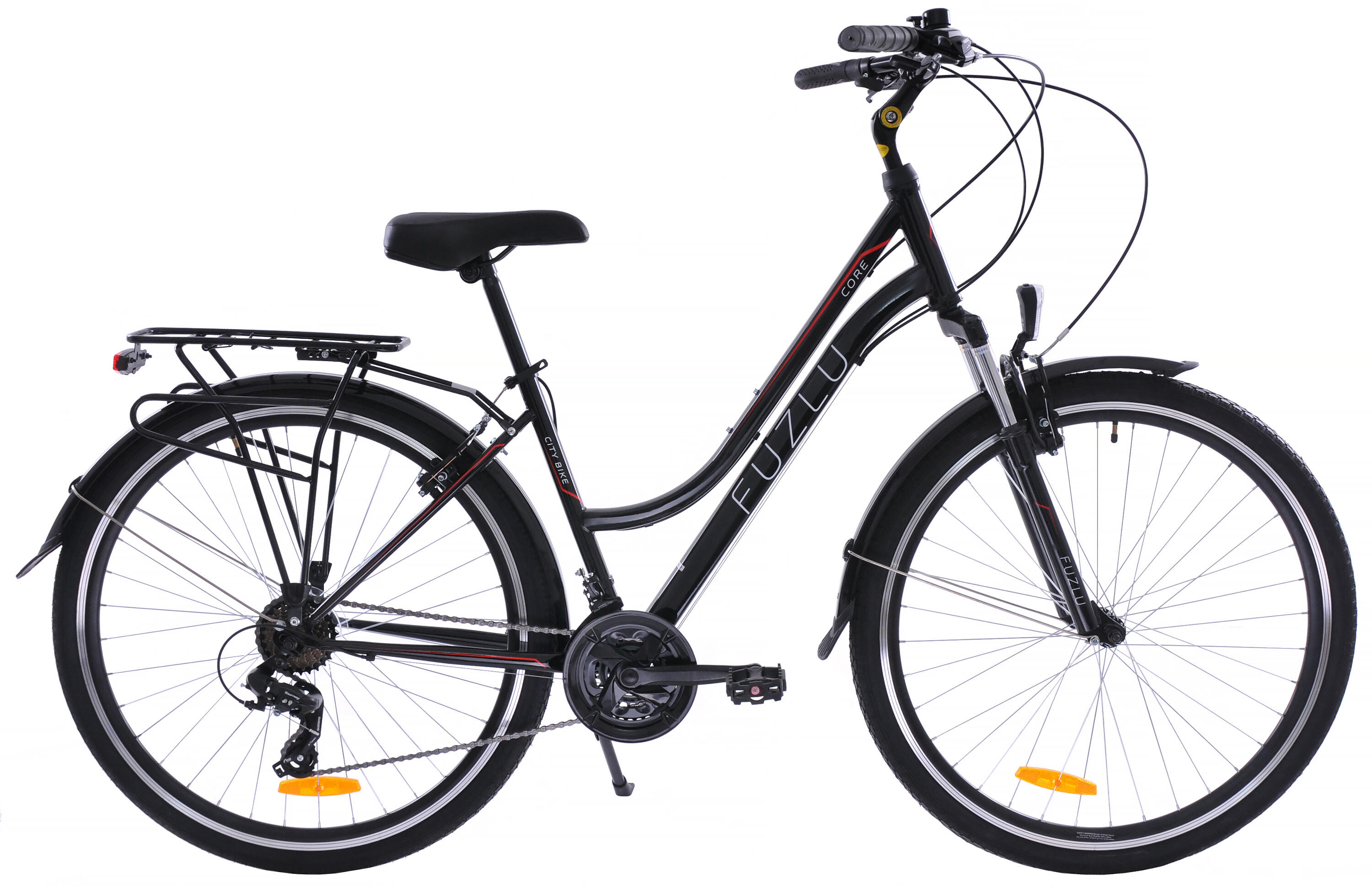 Rower trekkingowy 28 Fuzlu Core Lady amor. 18 czarny/czerwony/biały