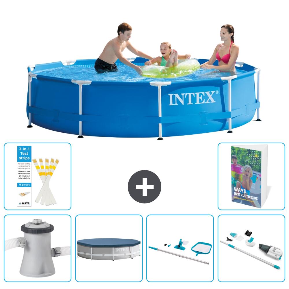 INTEX Basen ze stelażem Okrągły - 305x76 cm - 7-częściowy S257