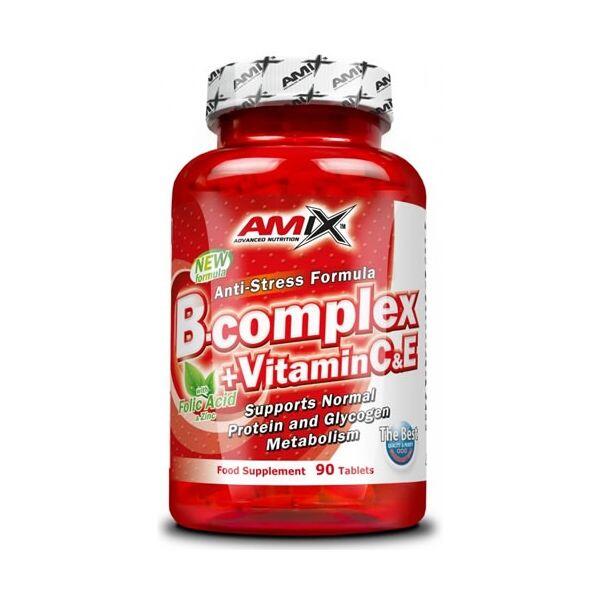 Kompleks witamin B z witamina C i E - 90 kapsułek Amix Nutrition