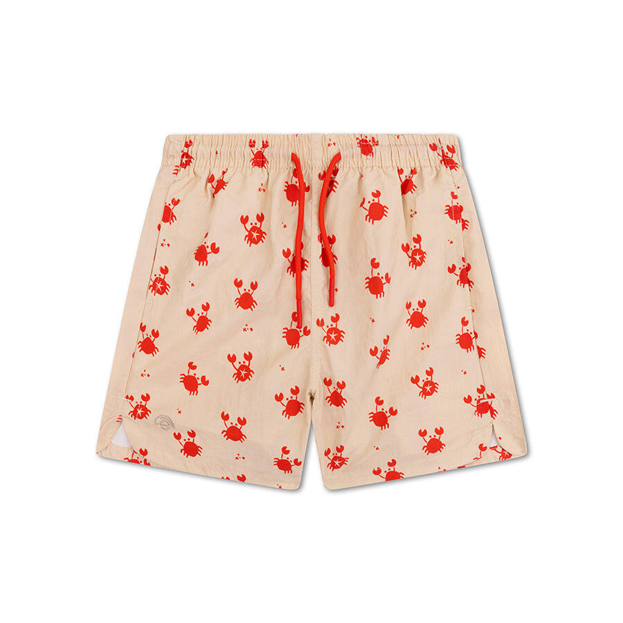 Swim Essentials Swim Shorts - Red/beige - Crabby