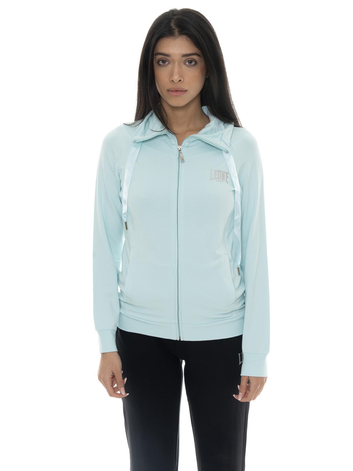 Bluza damska Leone 1947 Apparel Spring Vibes z kołnierzem i zamkiem z bawełny
