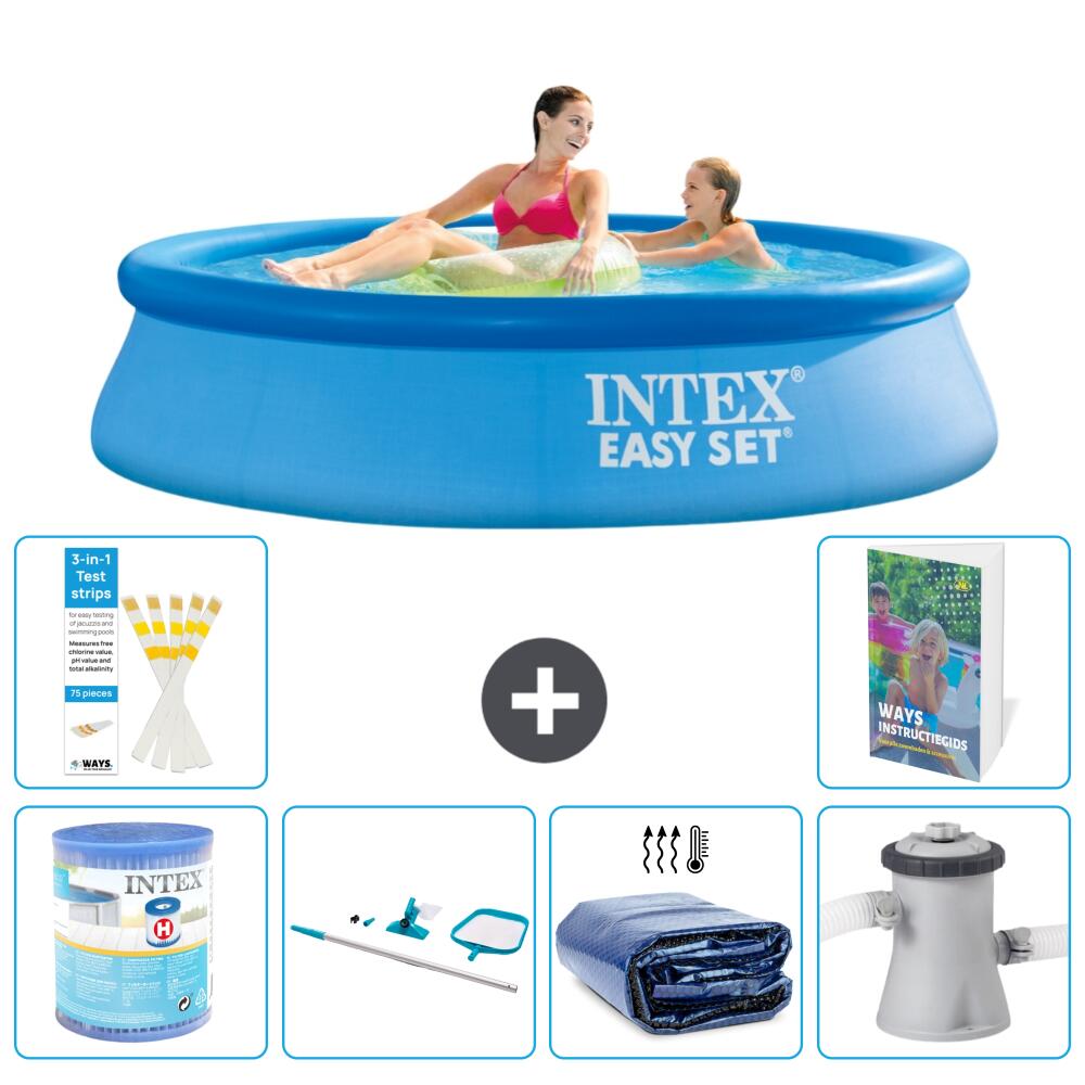 INTEX Basen Easy Set Okrągły - 244x61 cm - 7-częściowy S20