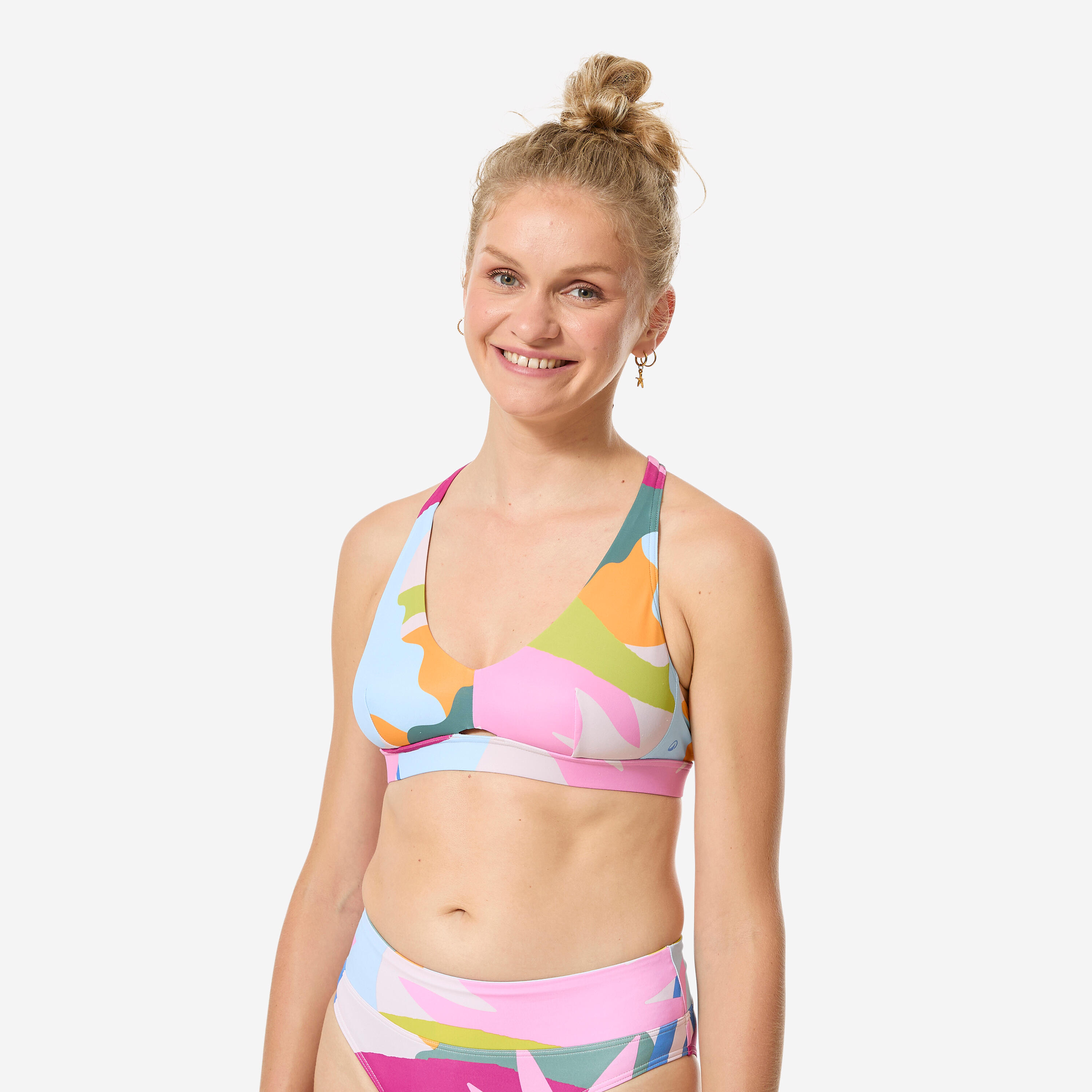 Góra kostiumu kąpielowego surfingowego damska Decathlon Agatha Colorama