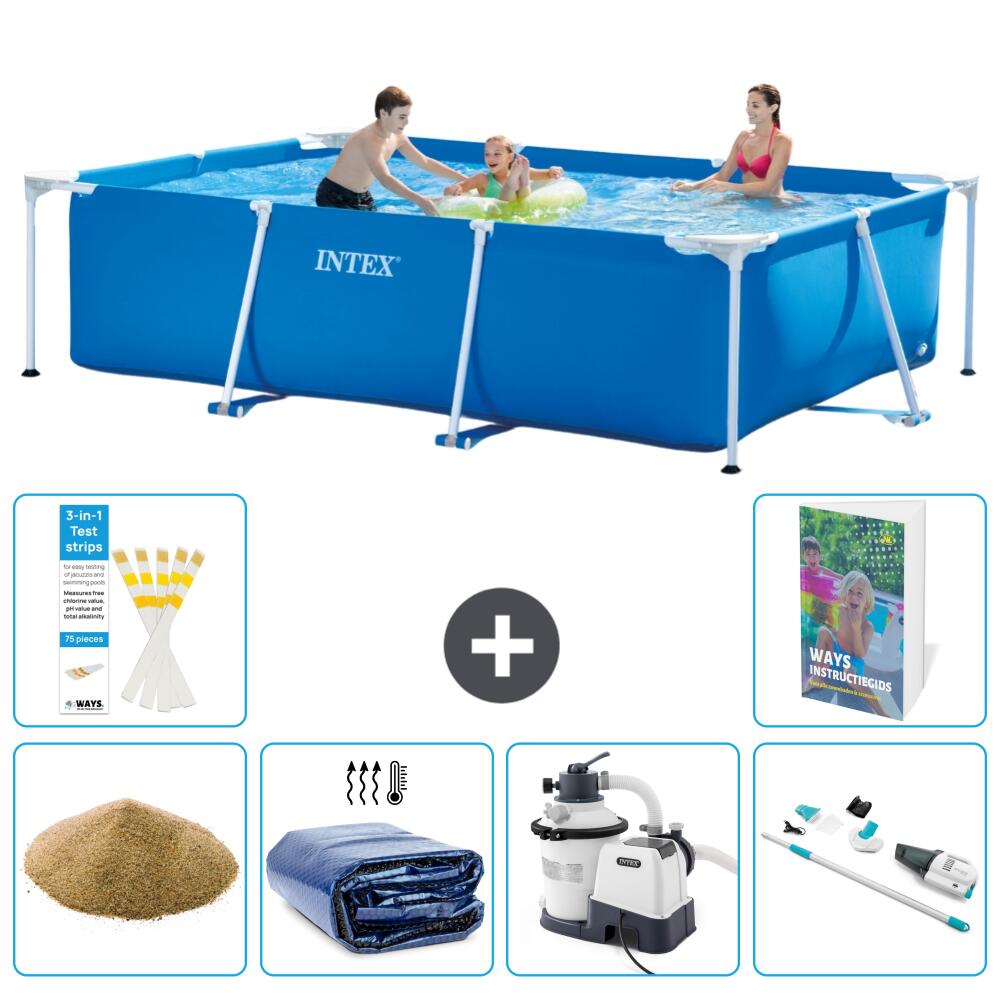 INTEX Basen ze stelażem Prostokątny - 300x200x75 cm - 7-częściowy S89