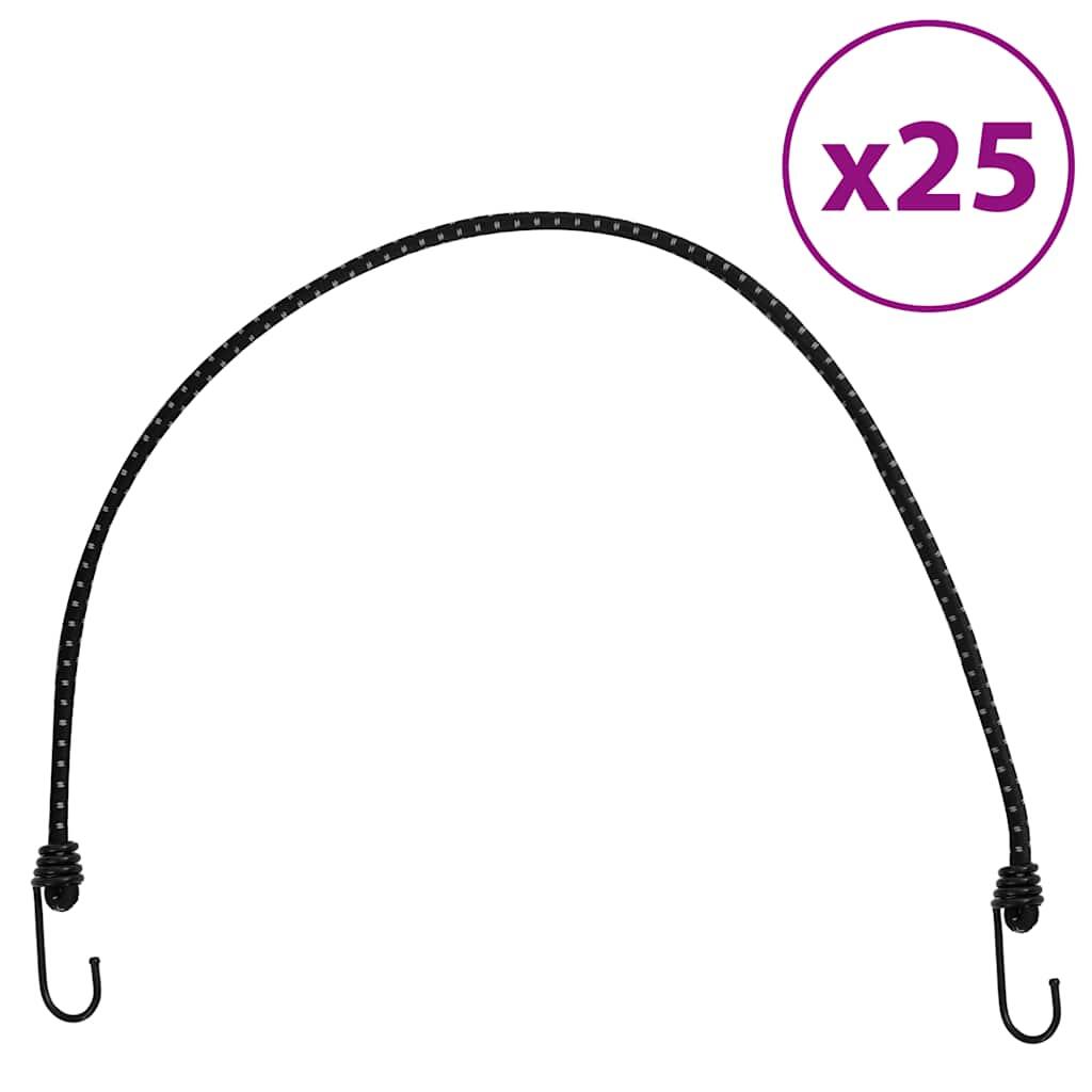 VidaXL Gumy elastyczne z hakami i paskiem odblaskowym 25 szt 88 cm