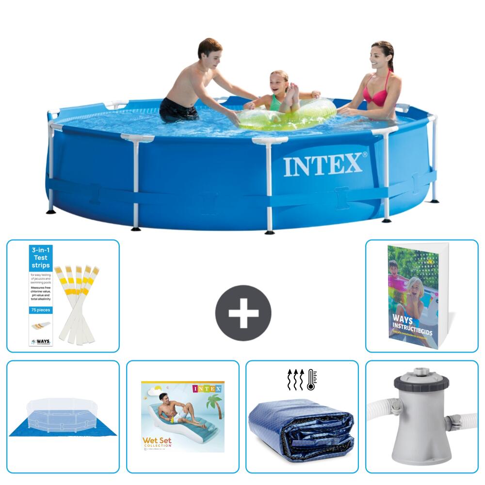 INTEX Basen ze stelażem Okrągły - 305x76 cm - 7-częściowy S171