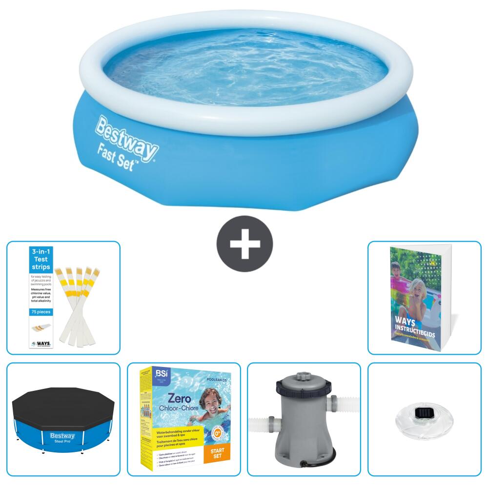 BESTWAY Basen Fast Set Okrągły - 305x76 cm - 7-częściowy S4