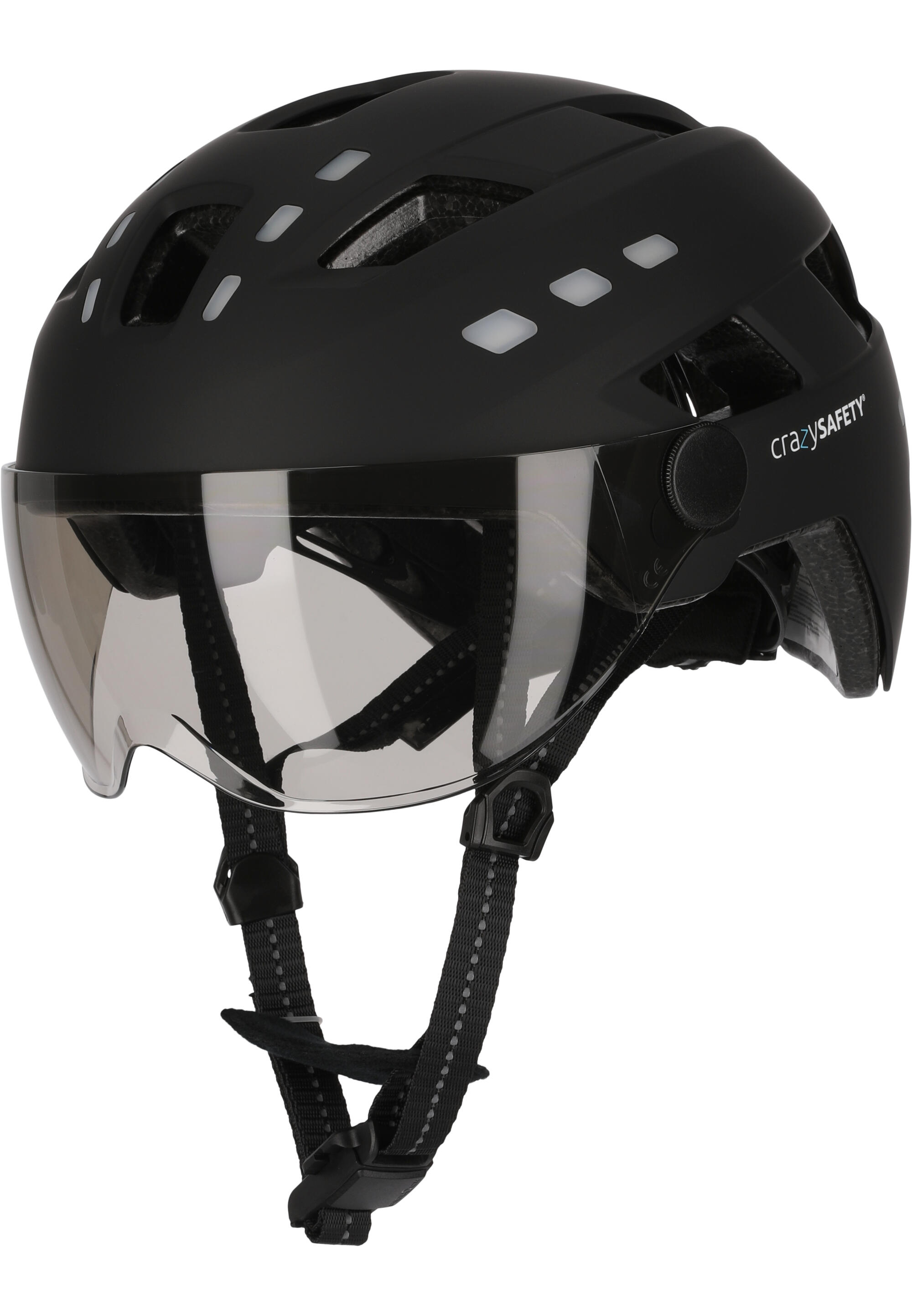 Kask E-Bike dla dorosłych z wizjerem i światłami Certyfikat EN1078