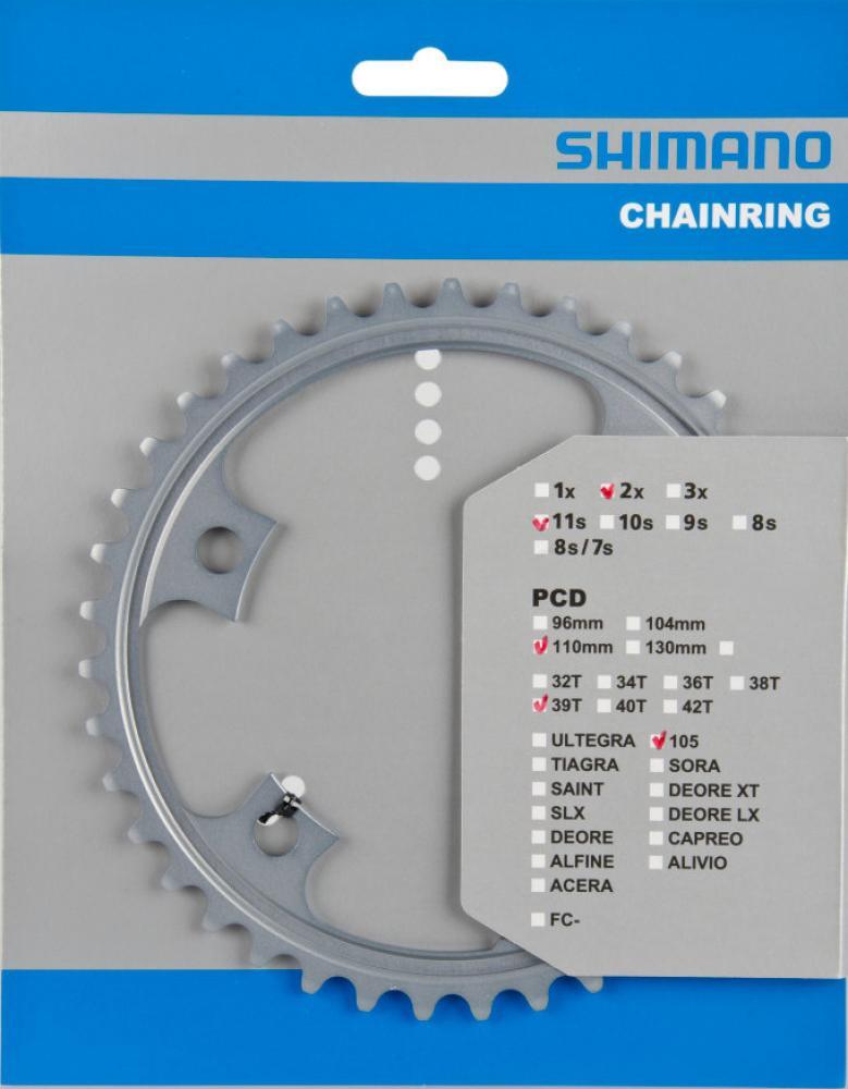 SHIMANO 105 FC-5800 39T 4-ramienny 110 mm srebrny