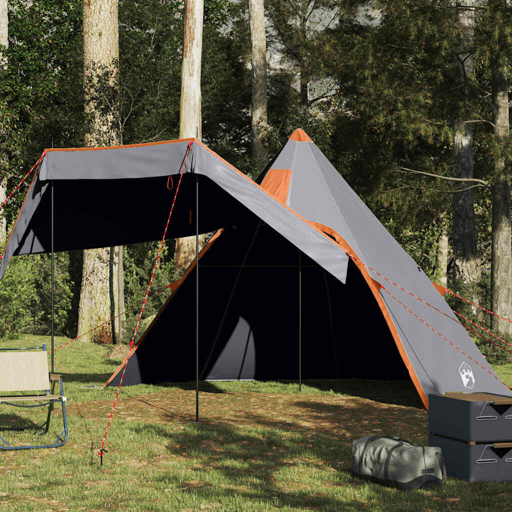 VidaXL Namiot tipi 5-osobowy wodoodporny szary