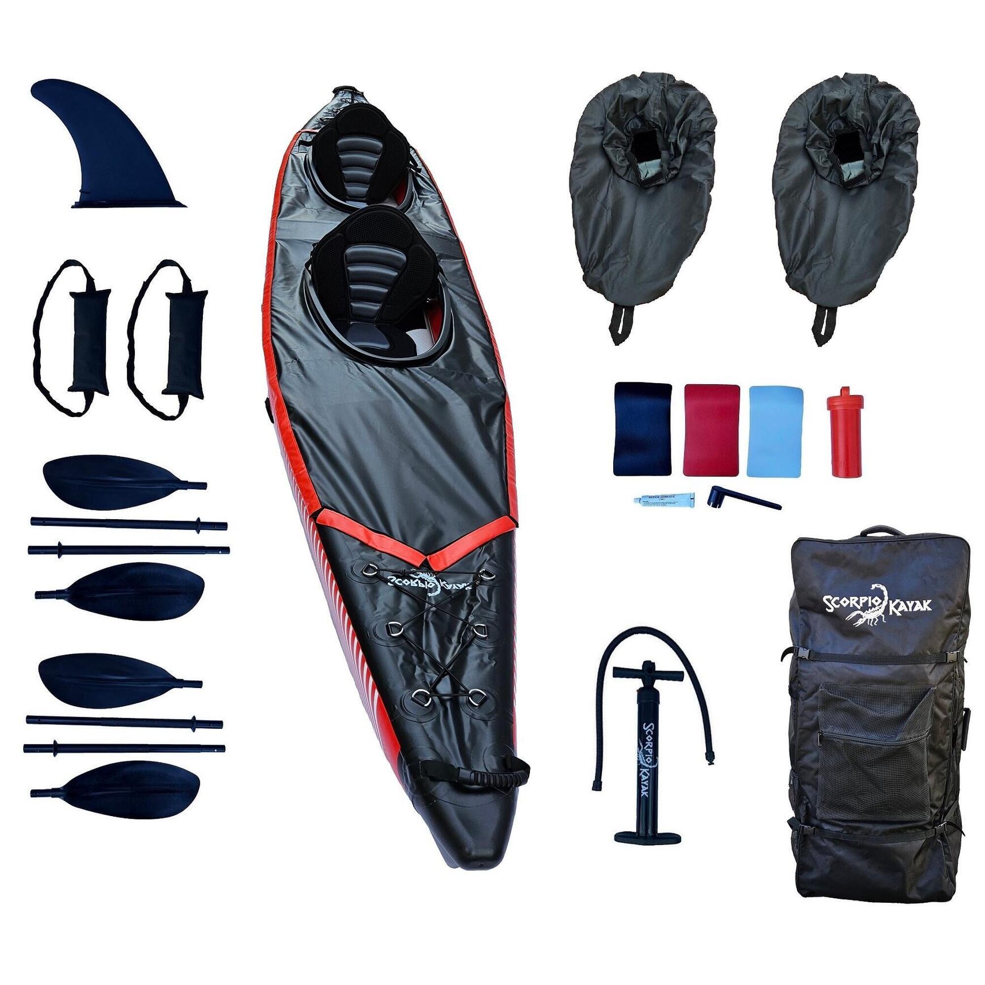Kajak dwuosobowy pompowany z kokpitem Scorpio DS 471 Touring full dropstich