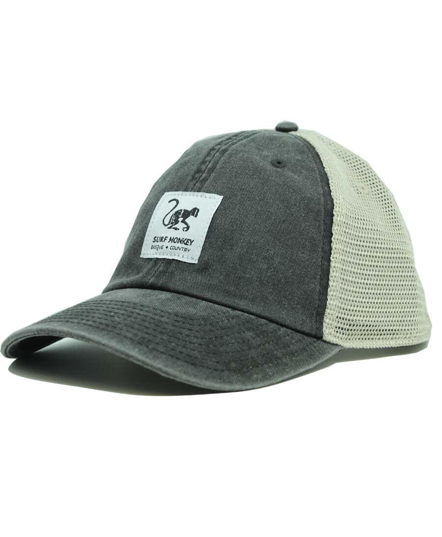 Czapka Trucker - Siatka Płótno - Bawełna / Jeden rozmiar (Czarny)