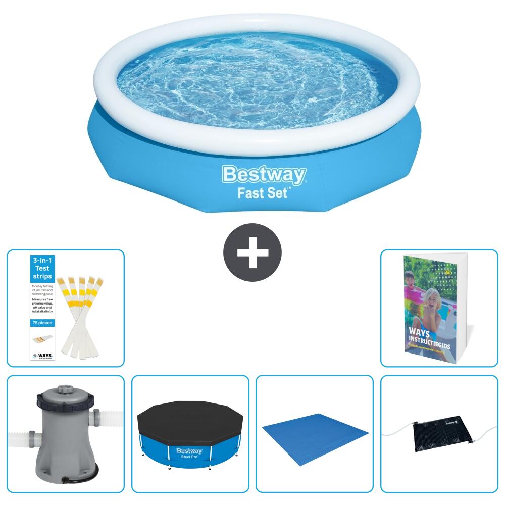 BESTWAY Basen Fast Set Okrągły - 305x66 cm - 7-częściowy S214