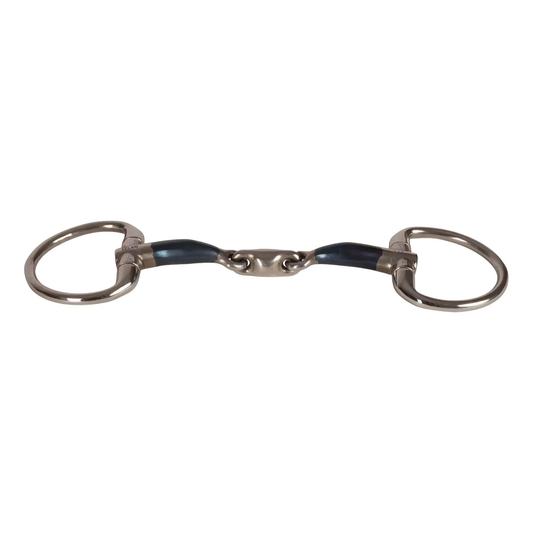 Podwójny wędzidło oliwkowe dla konia Velari Sweet Iron 16mm 12,5cm