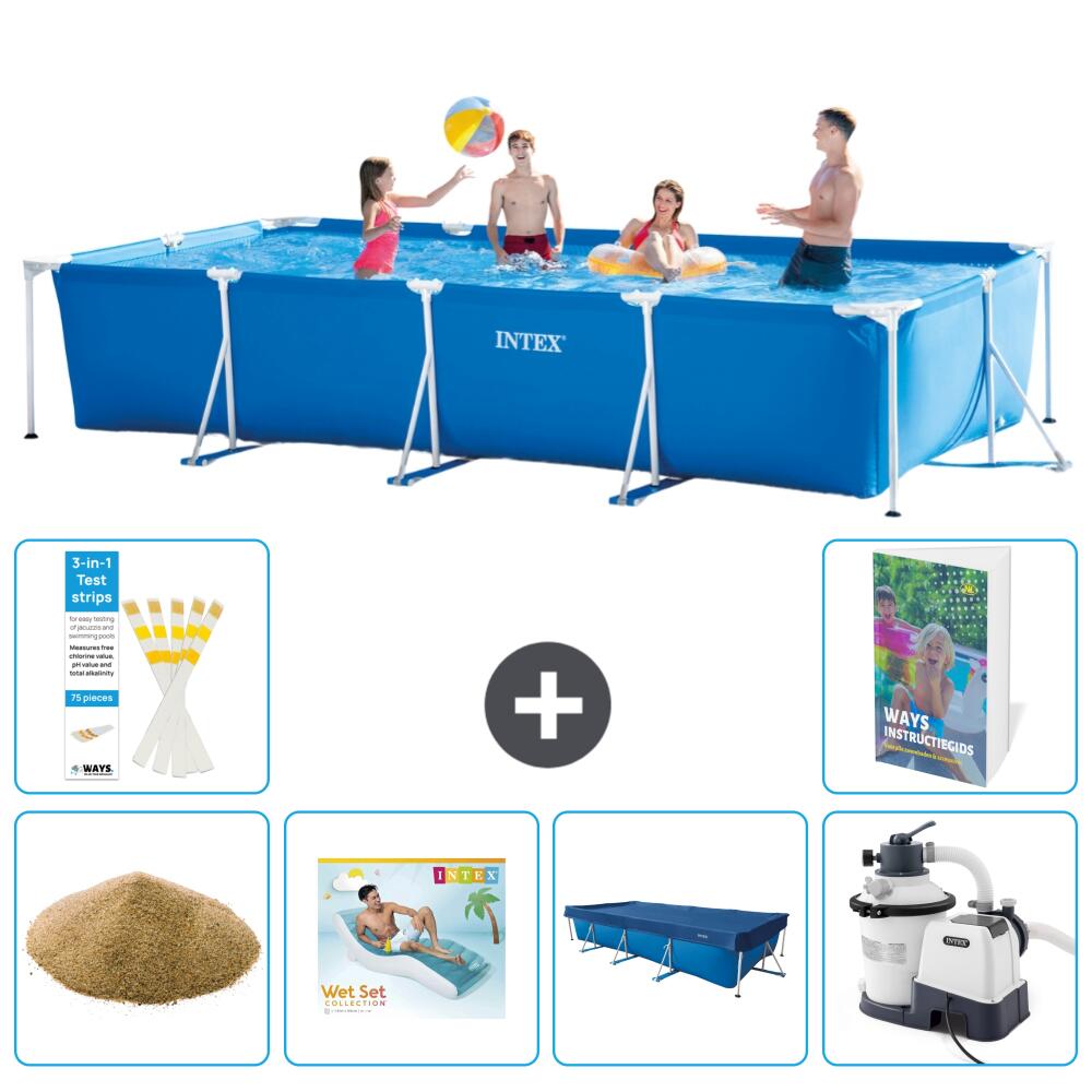 INTEX Basen ze stelażem Prostokątny - 450x220x84 cm - 7-częściowy S23