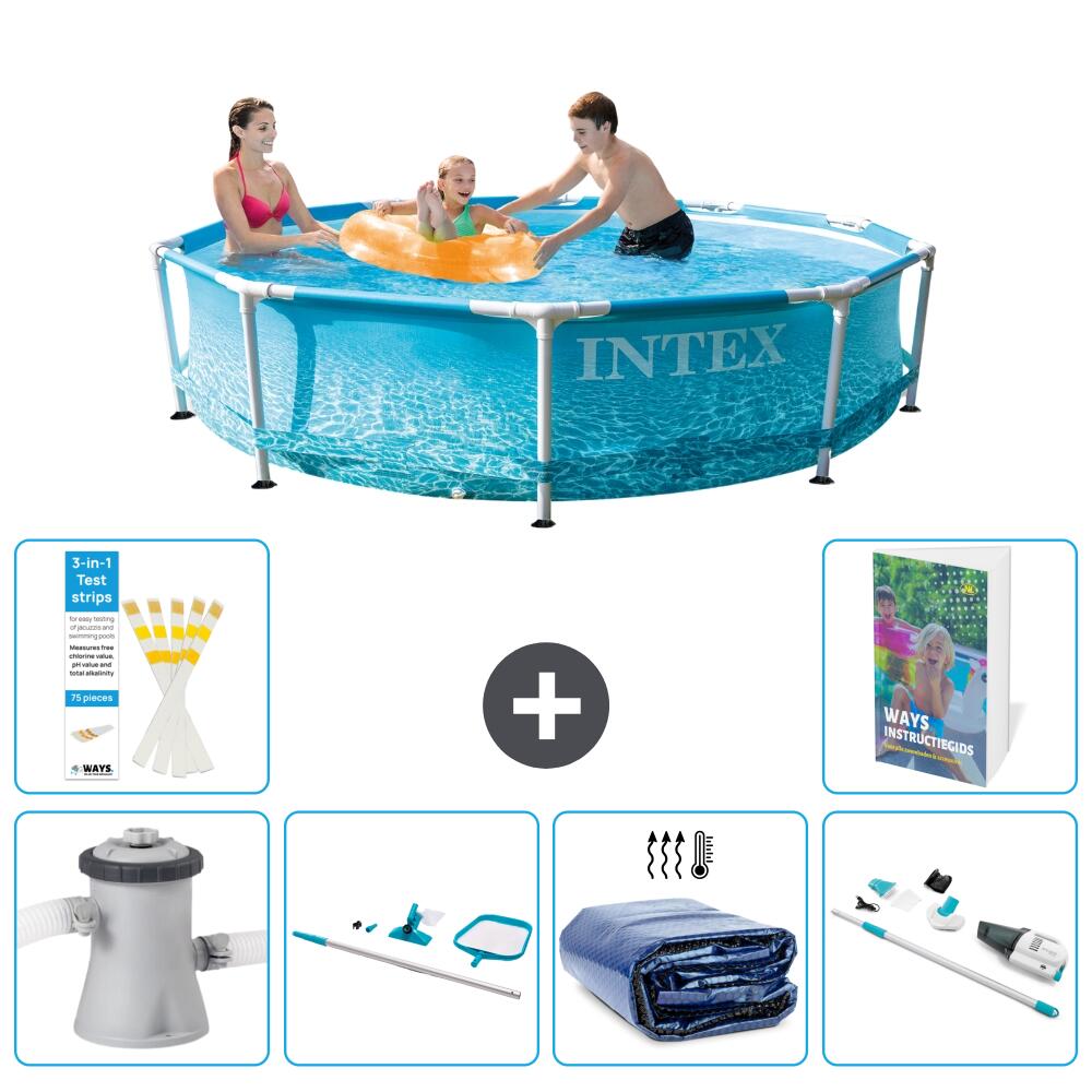 INTEX Basen ze stelażem Okrągły - 305x76 cm - 7-częściowy S323