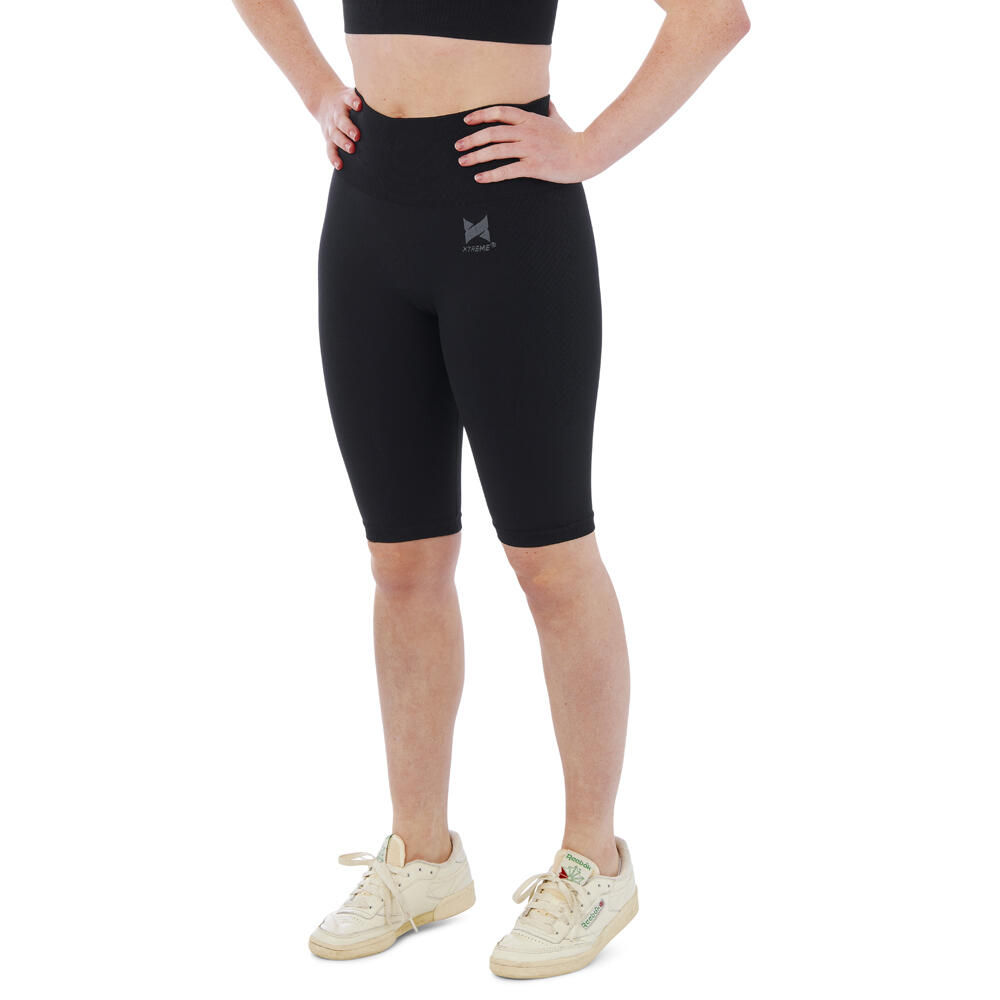 Krótkie legginsy sportowe dla kobiet Xtreme Sportswear Antracyt Czarny