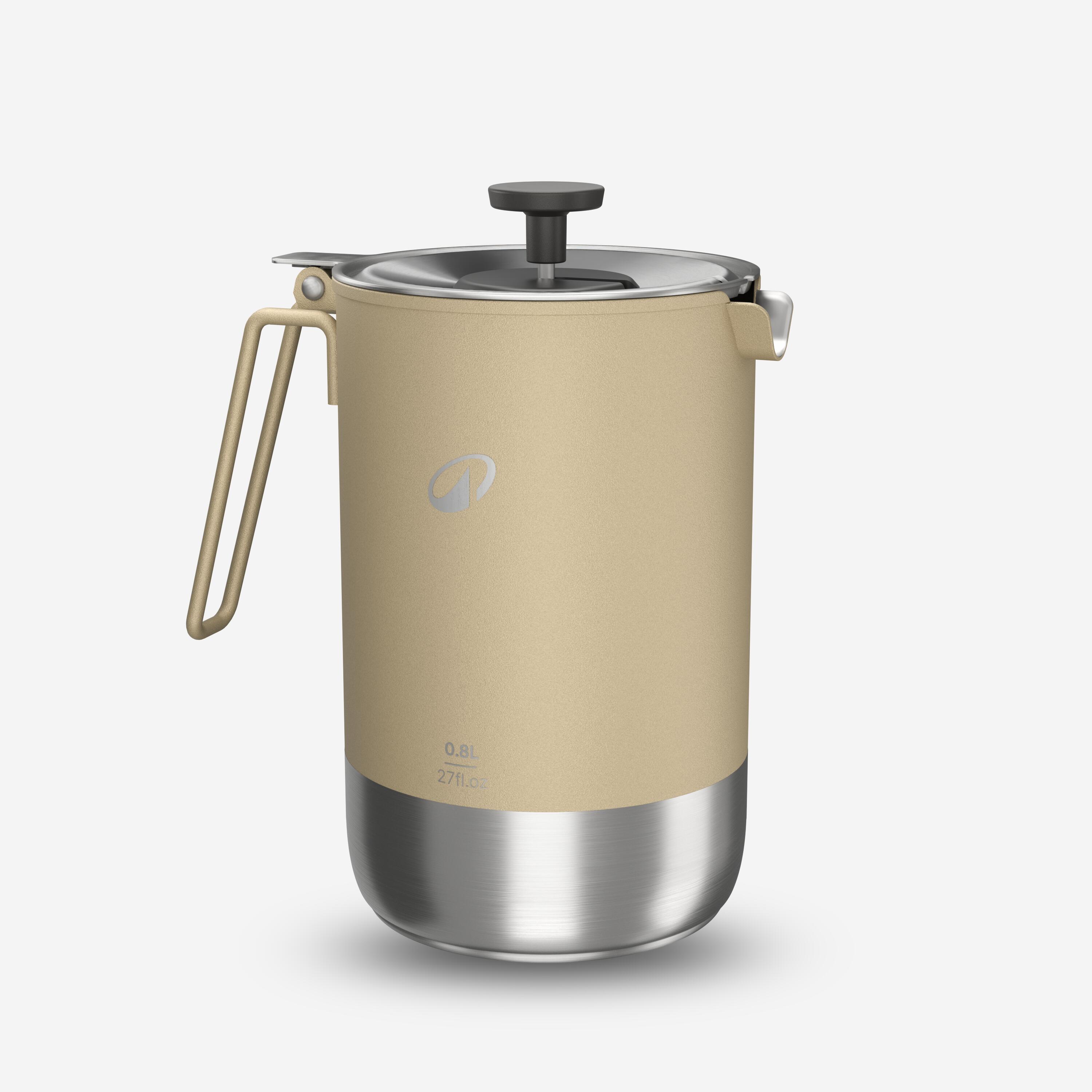 Kawiarka i czajnik kempingowy Quechua 3w1, 0,6 - 0,8 l, inox