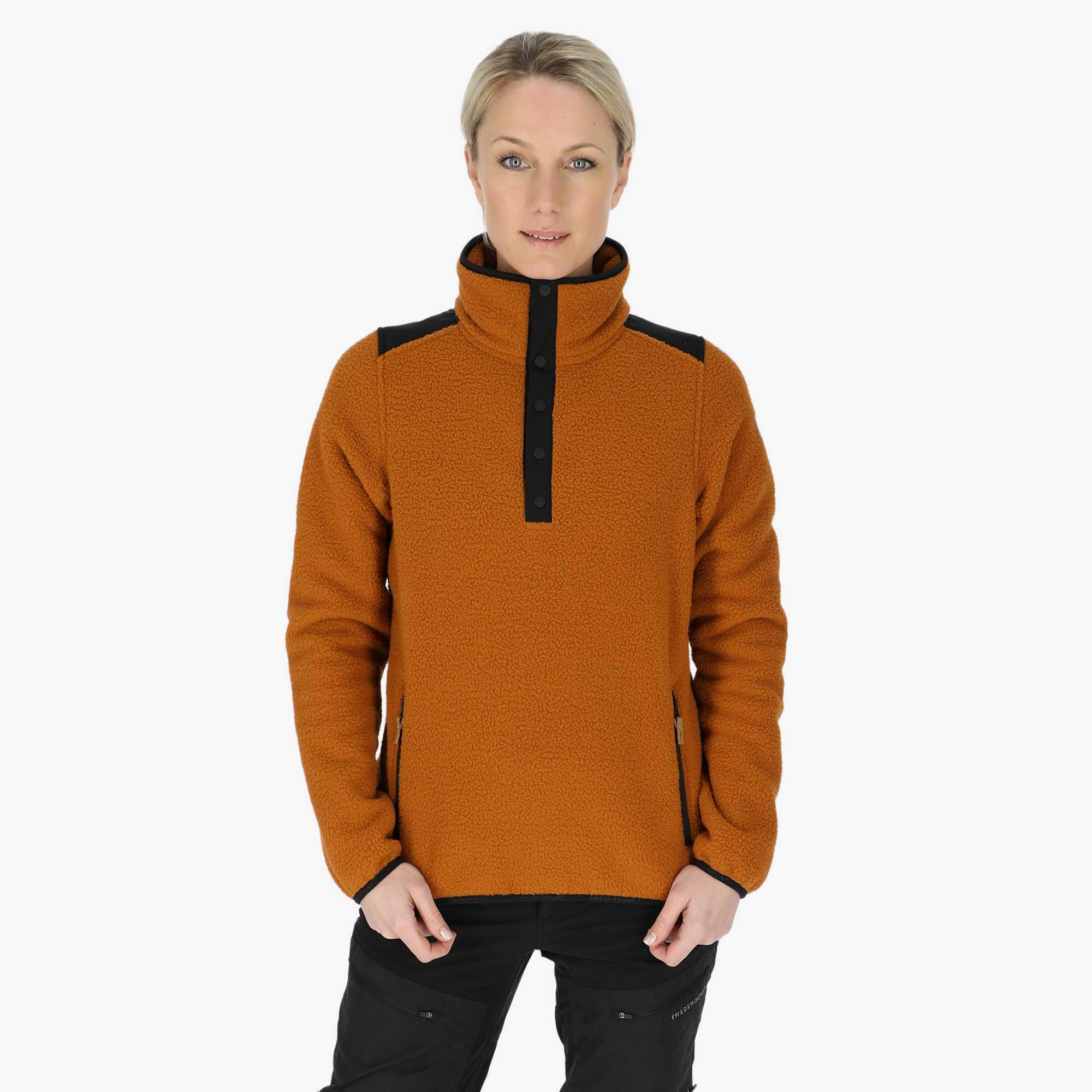 Bluza Polarowa Z ½ Zamkiem Wędrówki Kobieta Nordkap Regularny Krój