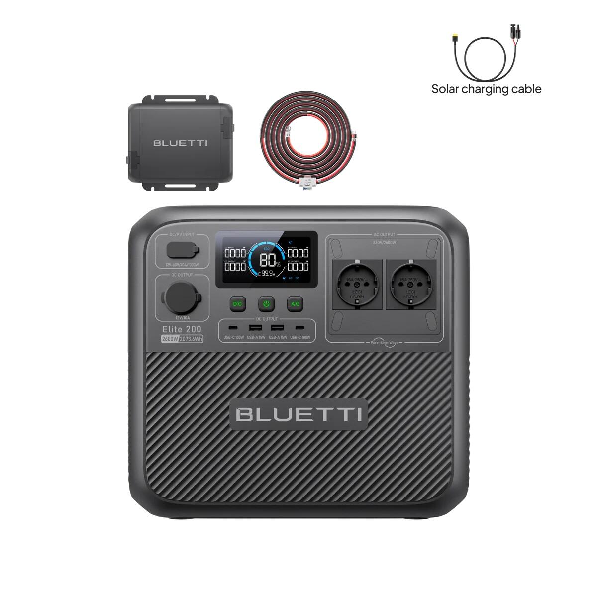 Elite 200 V2 stacja energii z Charger1, 2073Wh LFP, ładowanie auta 560W, camping