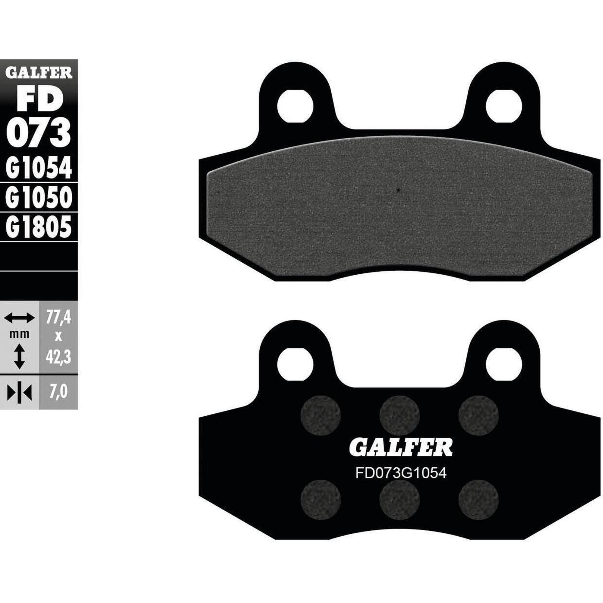 Klocki hamulcowe GALFER FD073 (G1054) 77 4×42 3 mm