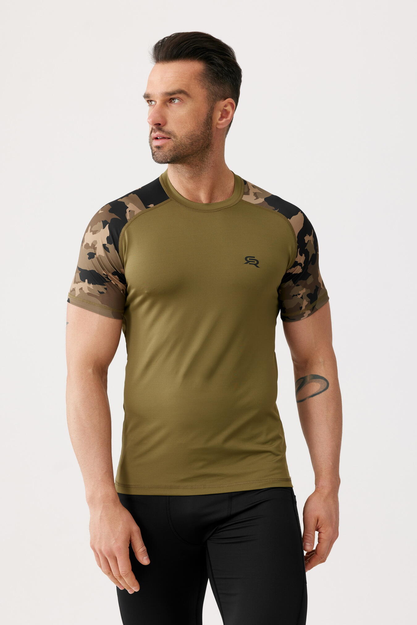 Koszulka termoaktywna fitness męska Rough Radical moro Furious Army