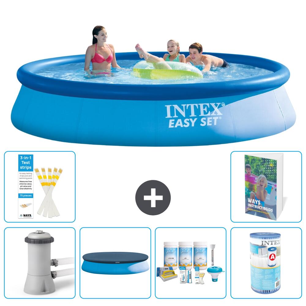 INTEX Basen Easy Set Okrągły - 396x84 cm - 7-częściowy S208
