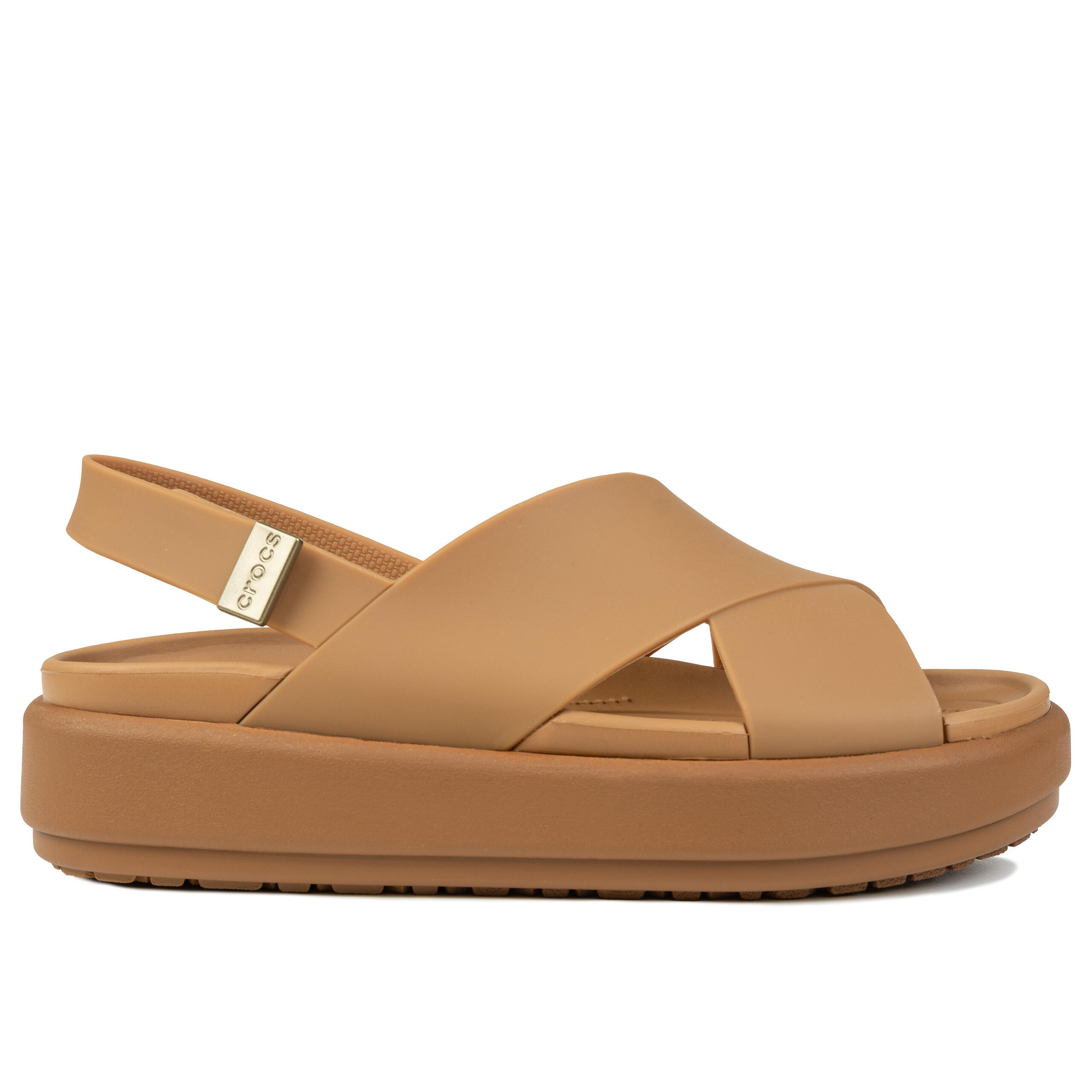 Sandały damskie do chodzenia Crocs BROOKLYN LUXE CROSS STRAP