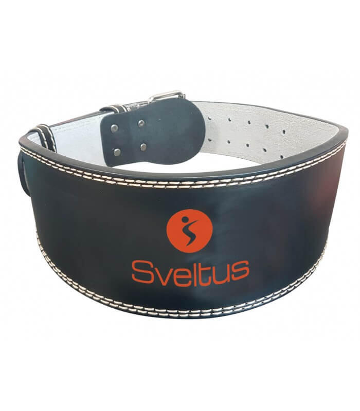 Pas do podnoszenia ciężarów skórzany Sveltus Leather Weightlifting czarny 9401
