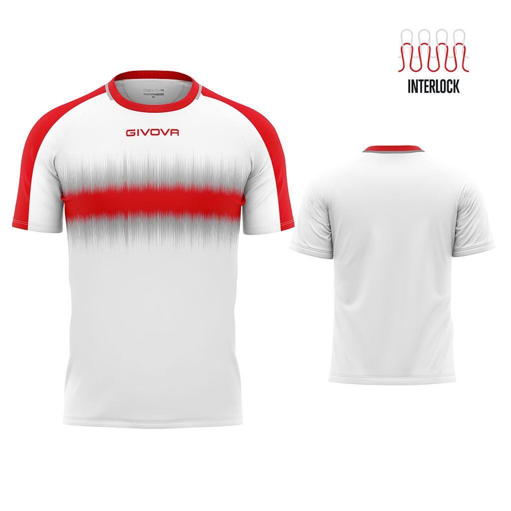 T-shirt Givova Sport Czerwono-Biały - Lekki i Oddychający