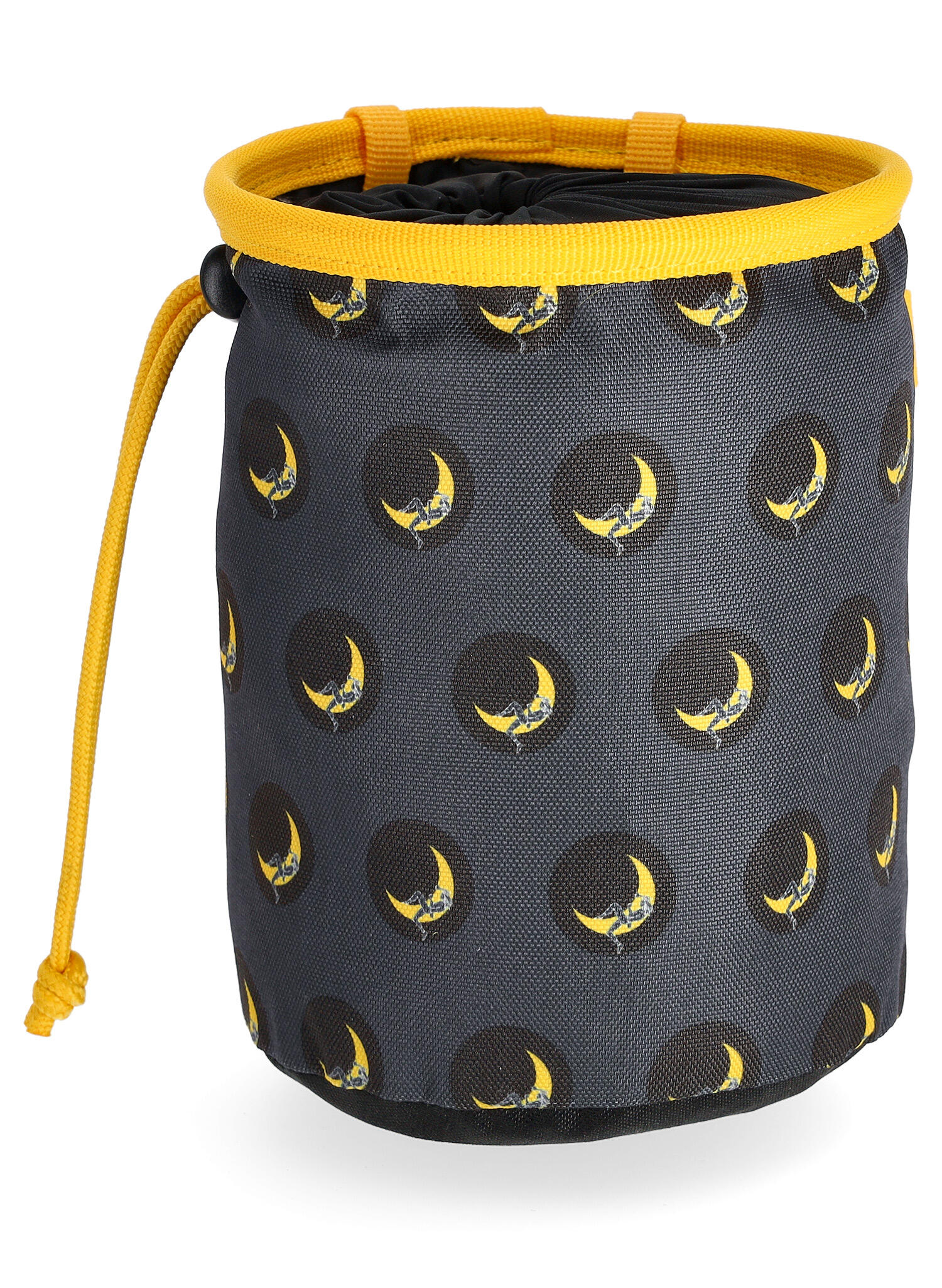 Woreczek na magnezję La Sportiva Climbing On The Moon Chalk Bag - carbon/giallo