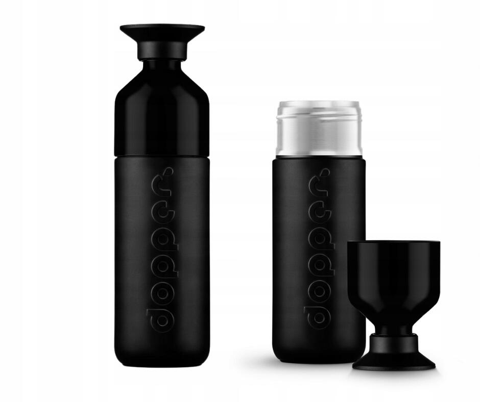 Butelka termiczna Dopper Blazing Black 580 ml z kubkiem