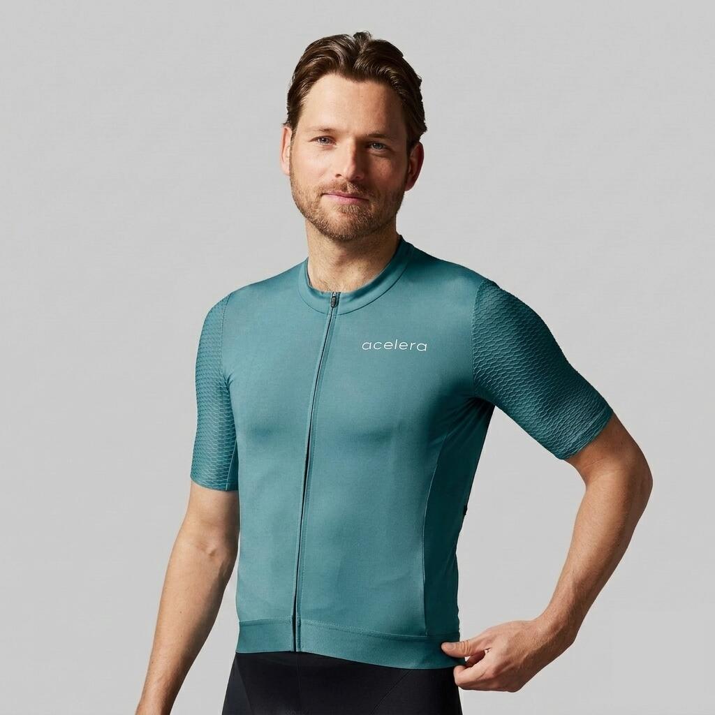 Intermediate Koszulka rowerowa szosowa męska krótki rękaw