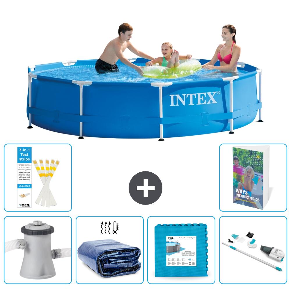 INTEX Basen ze stelażem Okrągły - 305x76 cm - 7-częściowy S319