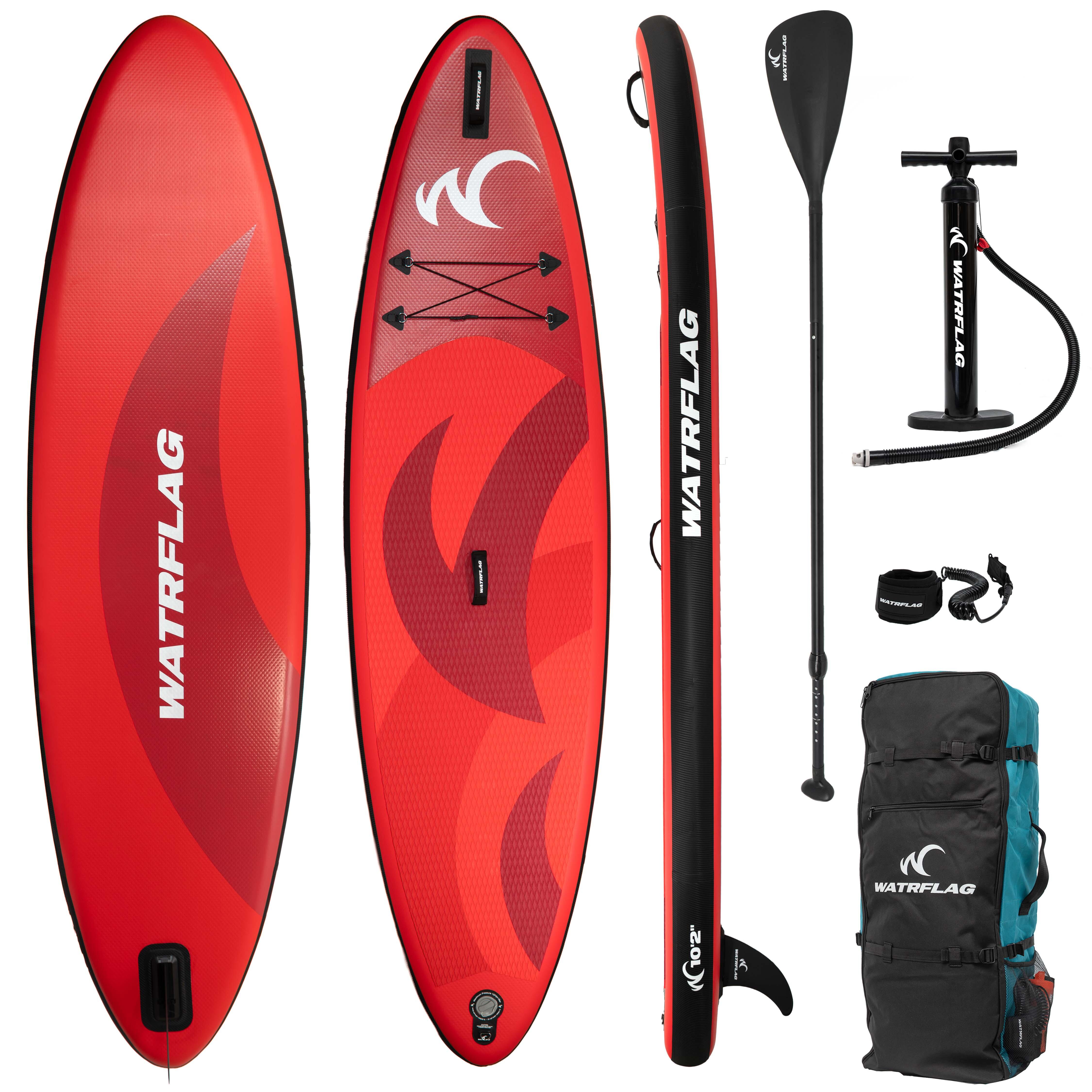Wysokiej jakości nadmuchiwana deska SUP WATRFLAG Flow Red 10'2 zestaw ALLROUND