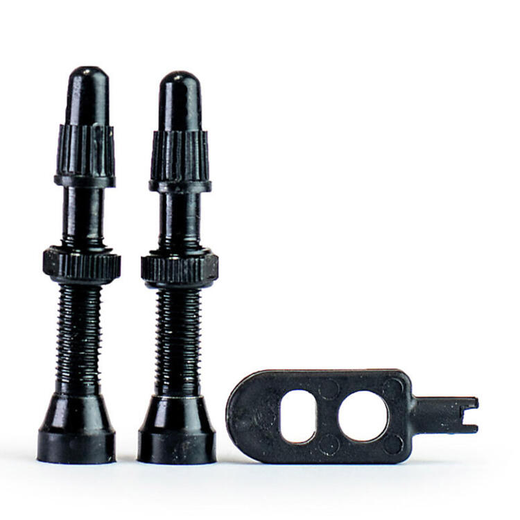 Zawory do opon bezdętkowych komplet 2 sztuki czarne