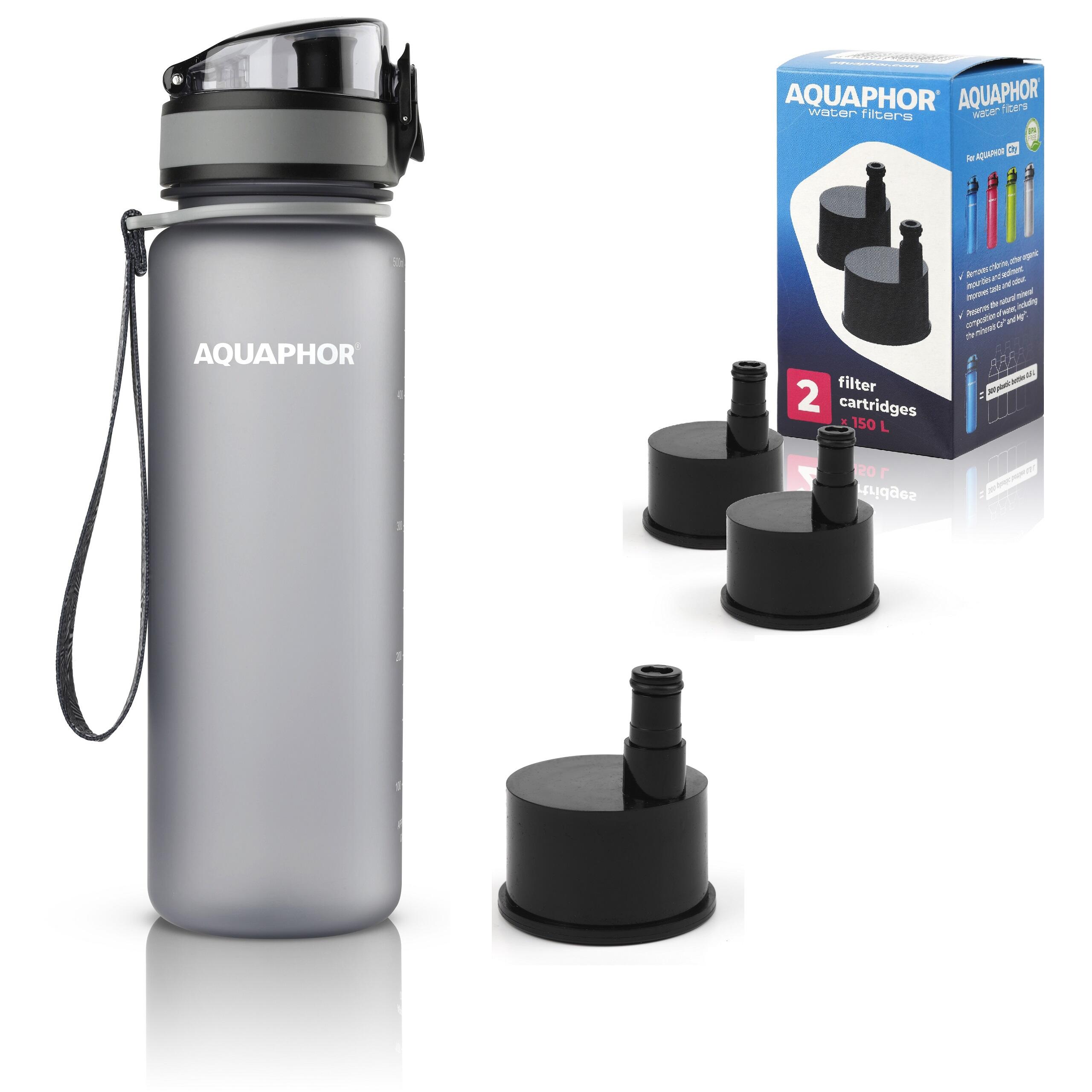 Butelka filtrująca turystyczna Aquaphor City 500 ml + 3 filtry