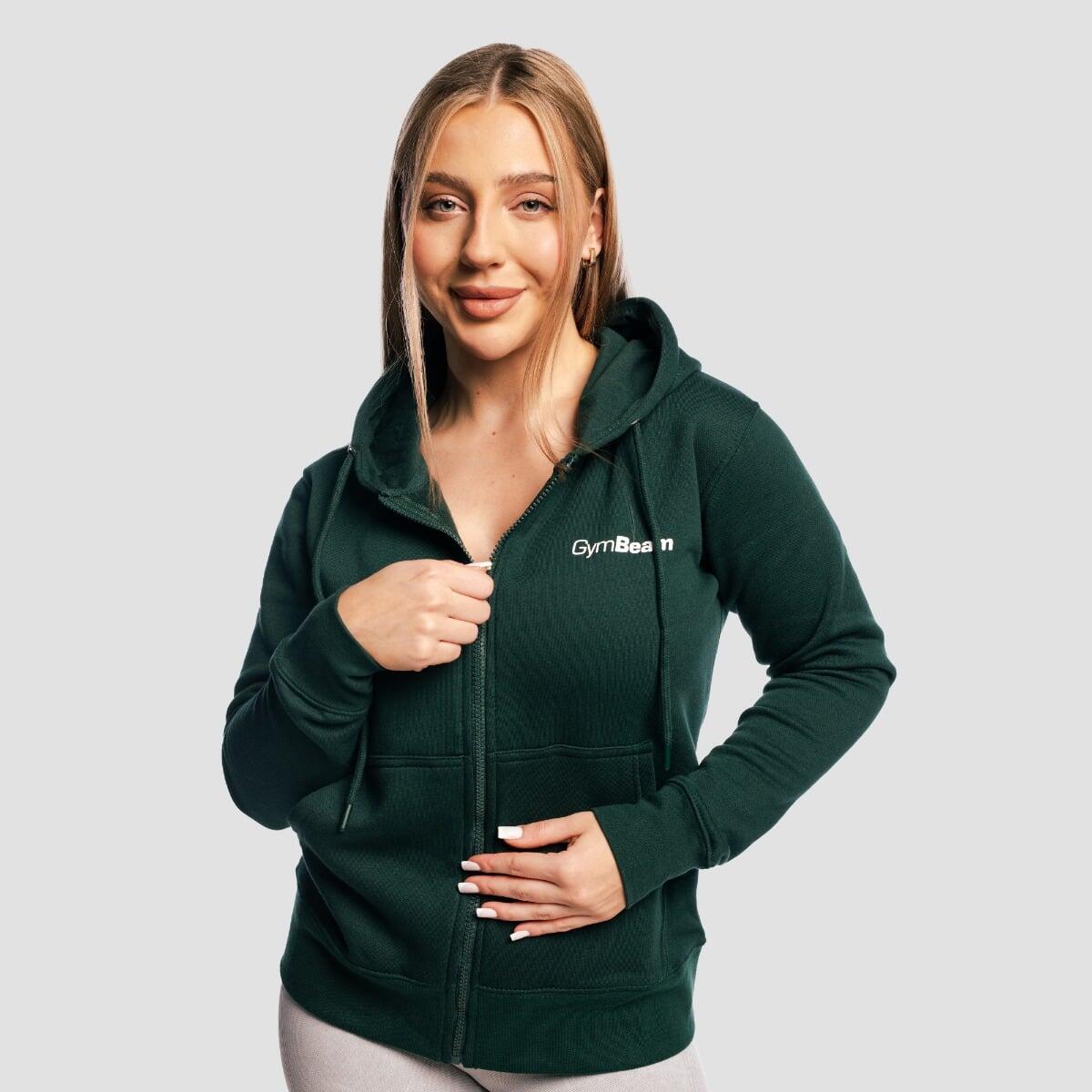 Bluza damska fitness z kapturem i zamkiem Zipper Pine