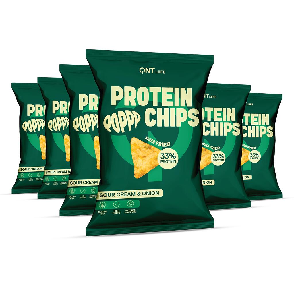 Chipsy proteinowe prażone 33% białka cream and onion