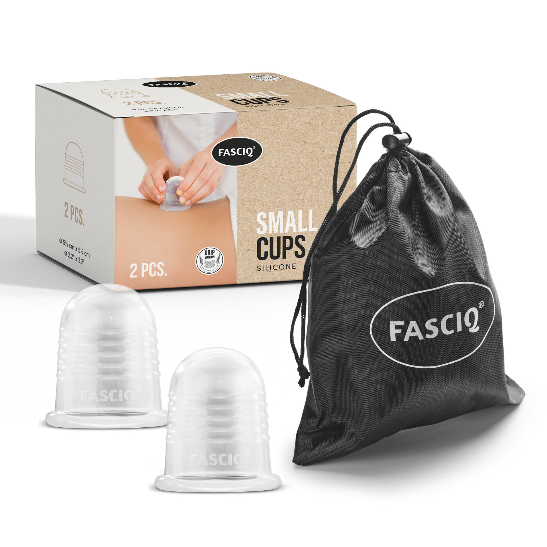 FASCIQ® - zestaw 2 małych baniek silikonowych (2 x 5,5 cm)