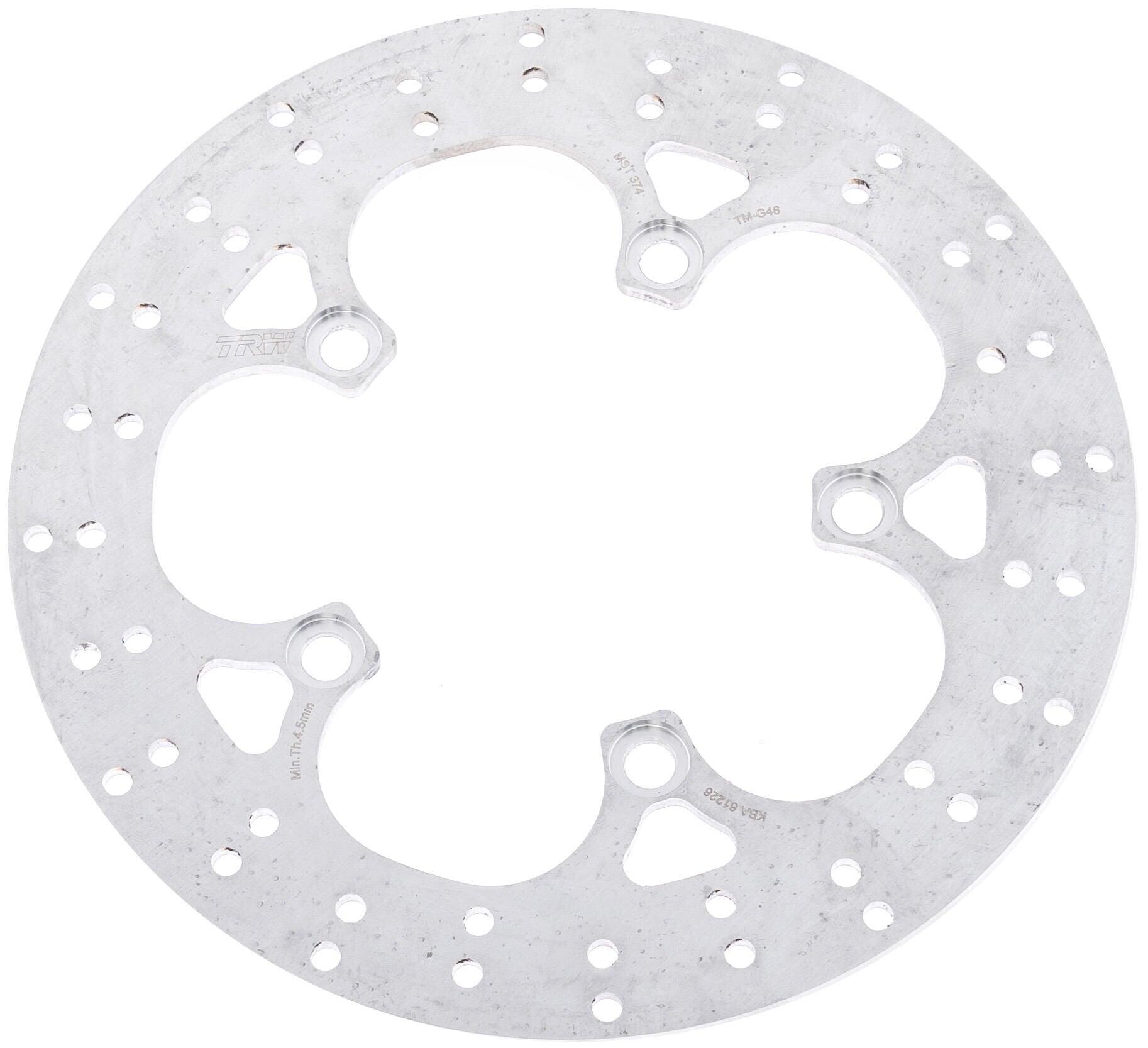 Tarcza hamulcowa TRW MST374 245 mm 5-otworowa sztywna