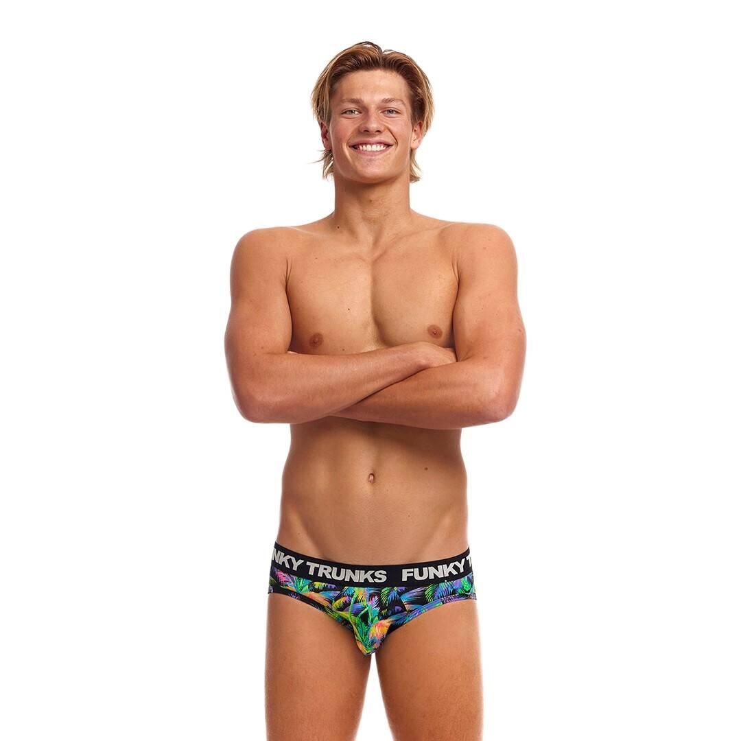 Bielizna męska slipy majtki bawełniane elastyczne Funky Trunks Paradise