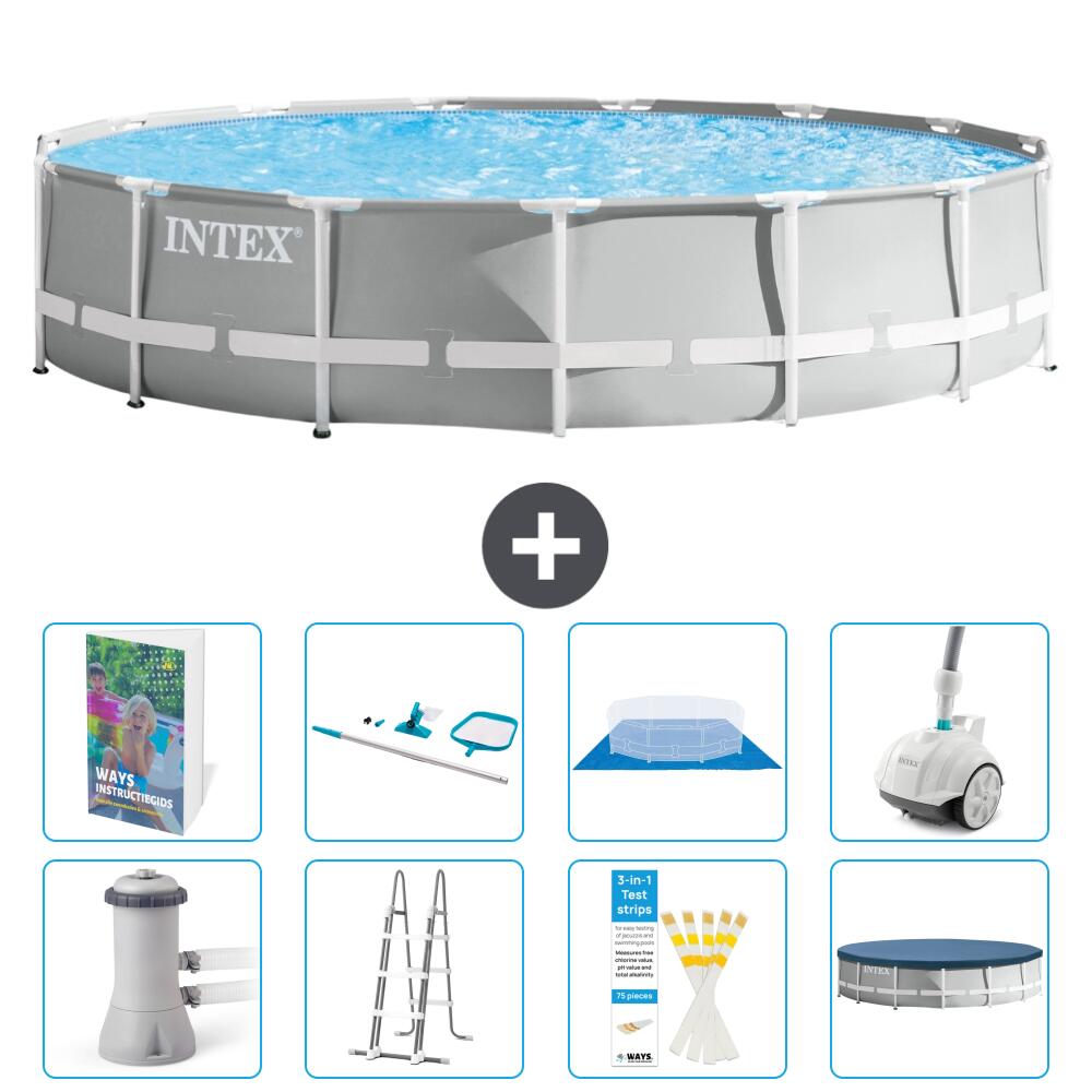 INTEX Basen Prism Frame Okrągły - 457x107 cm - 9-częściowy S605