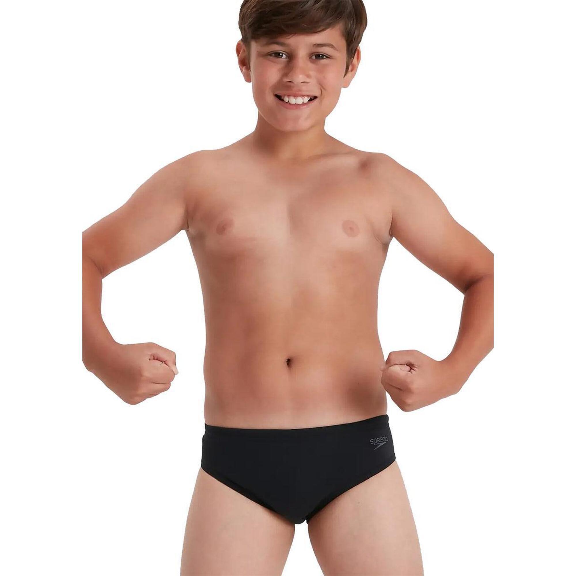 Slipy Speedo Boys Endurance+ – Czarno-Białe – Rozmiar 13-14