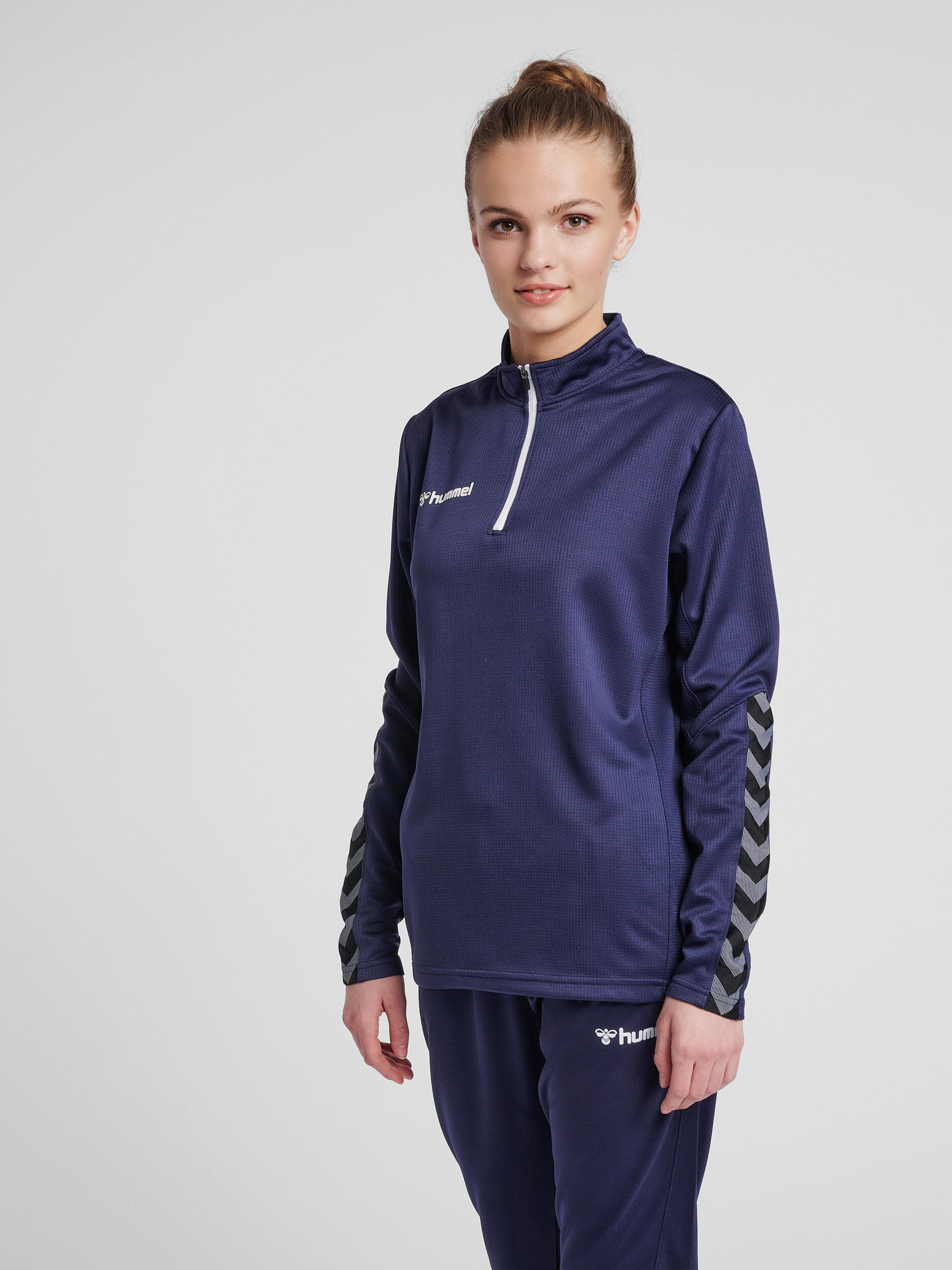 Bluza do piłki nożnej damska Hummel demi-zip hml AUTHENTIC