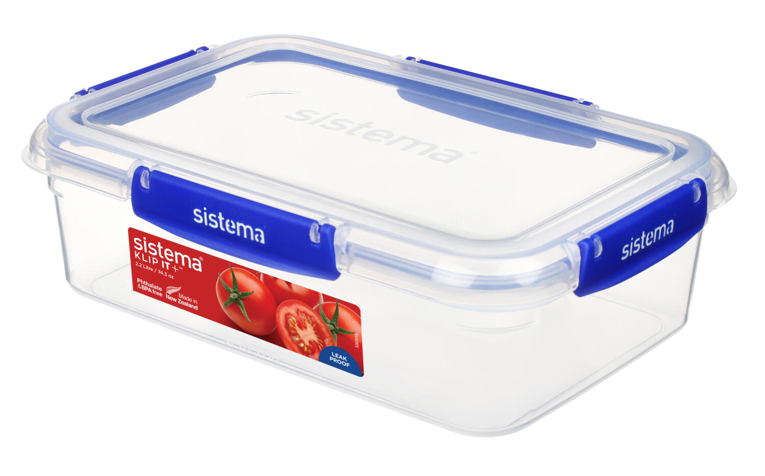 Hermetyczny pojemnik na żywność KLIP IT PLUS 4 klipsy 2,2 l