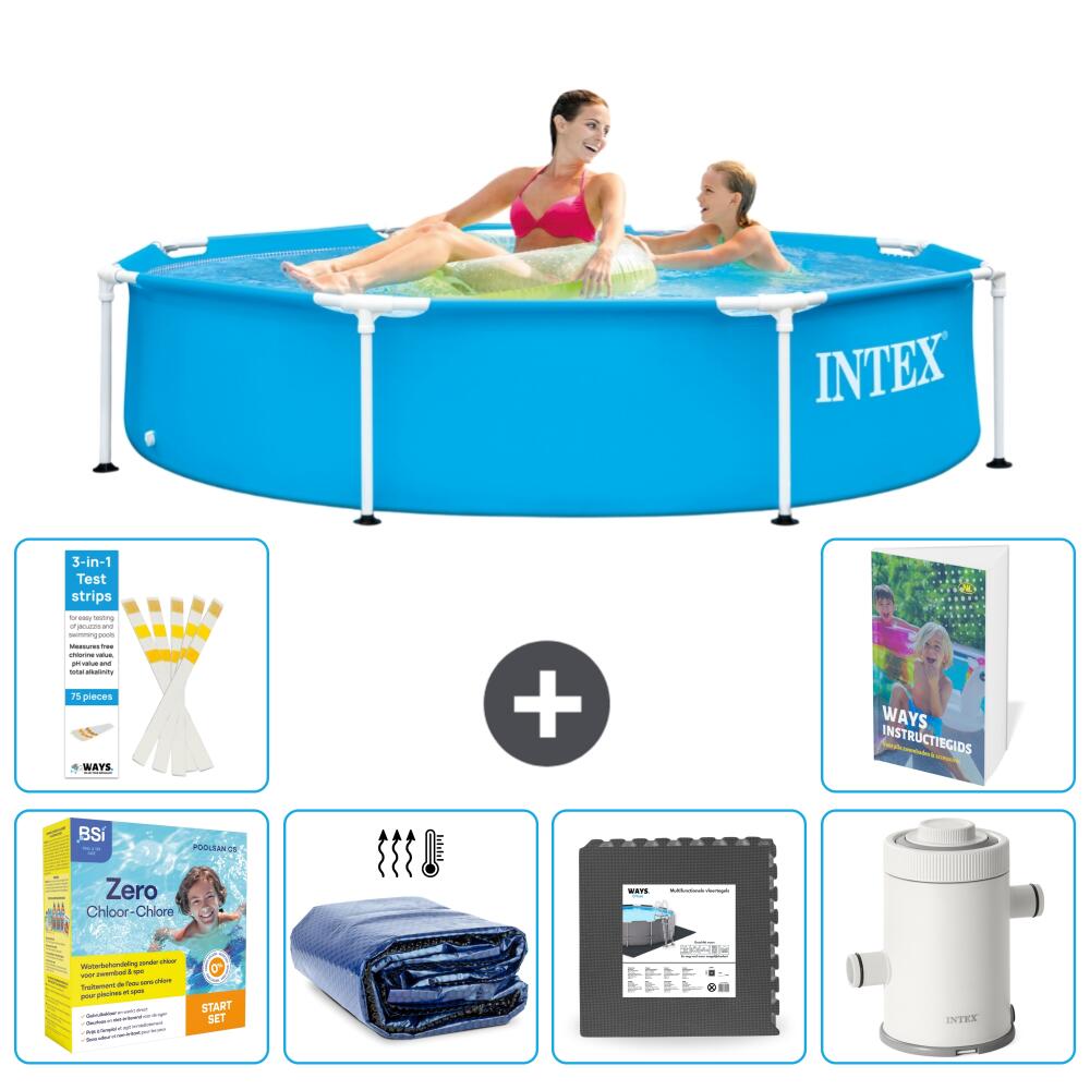 INTEX Basen ze stelażem Okrągły - 244x51 cm - 7-częściowy S111