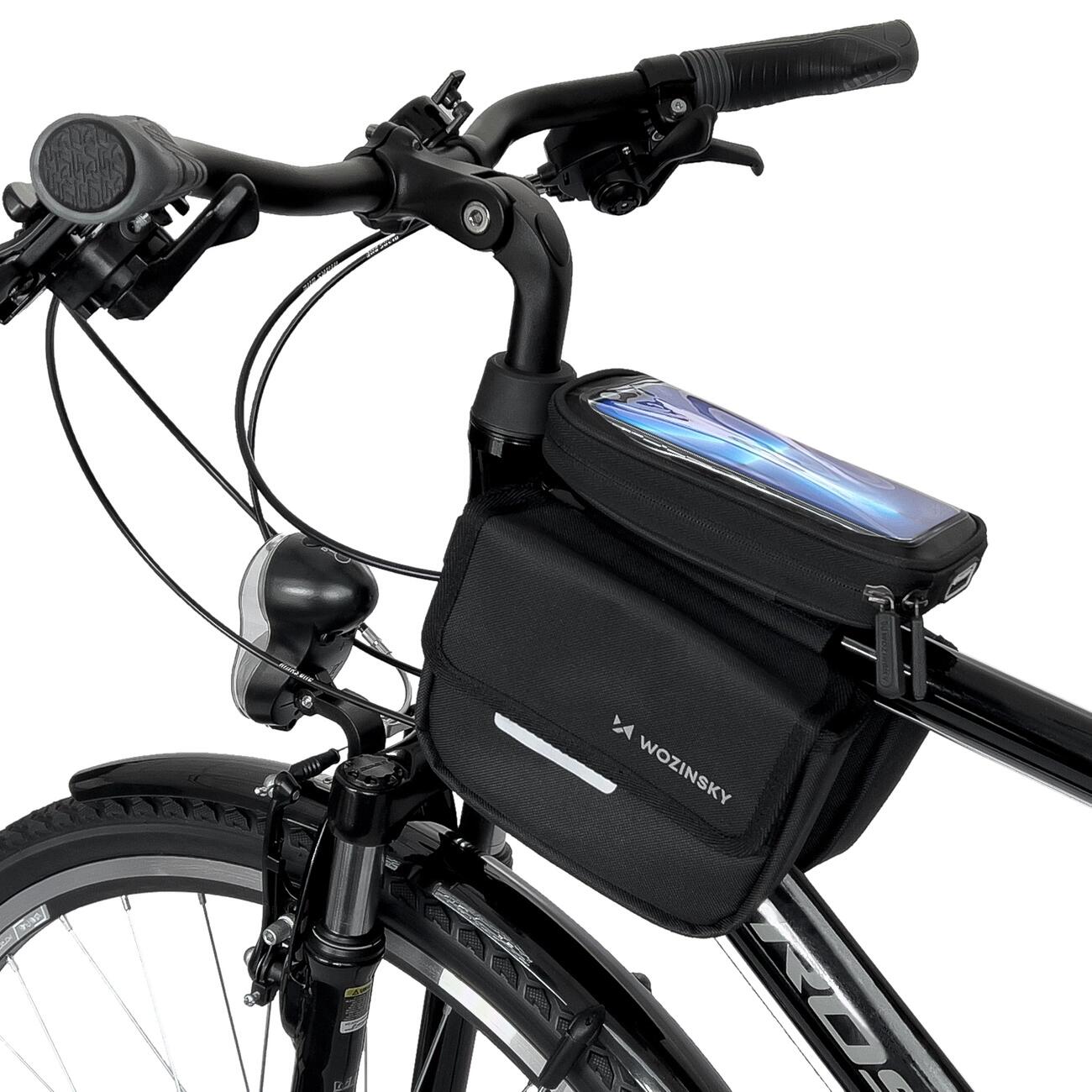Torba rowerowa, wodoodporne etui na telefon 1,5L czarna